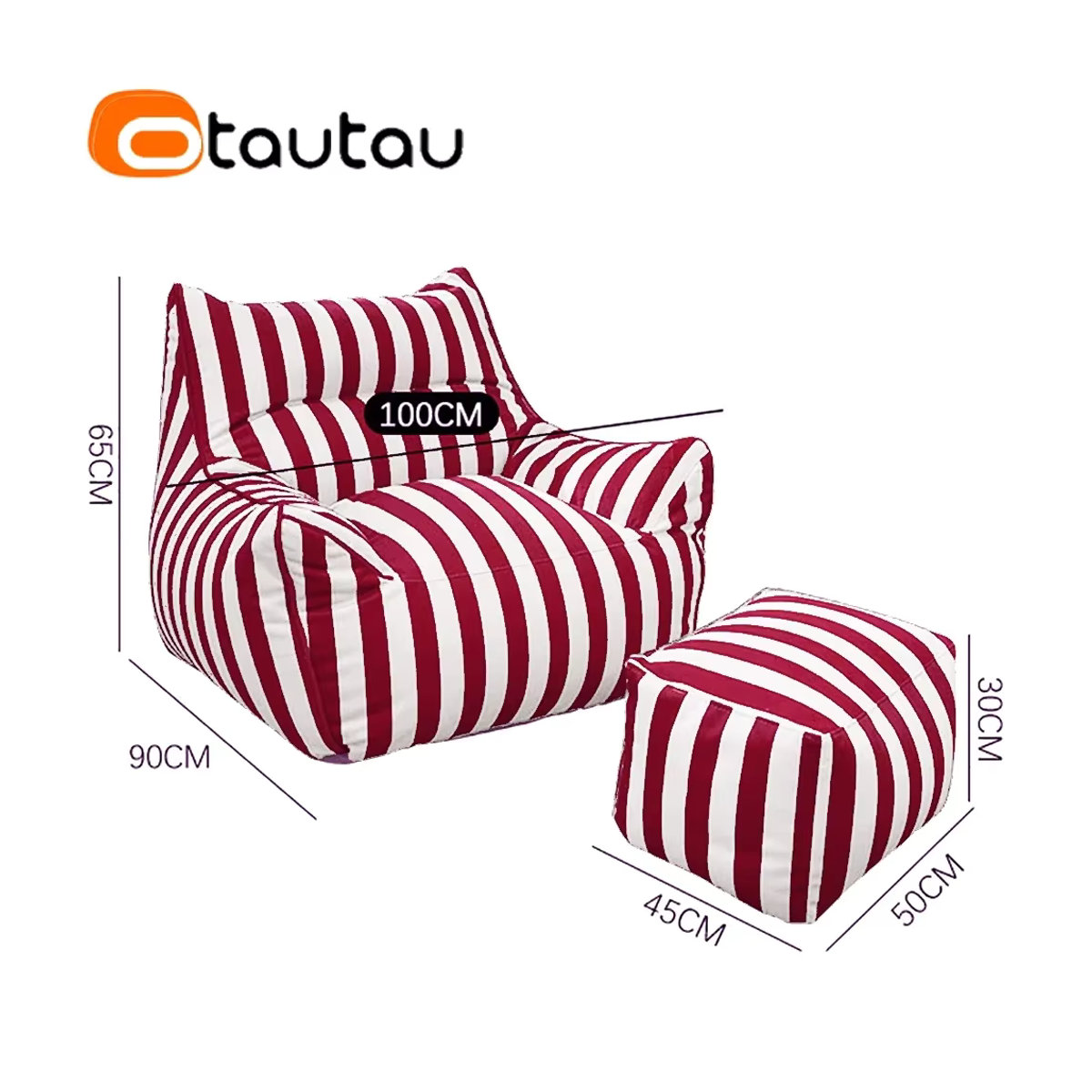 Otautau Outdoor Sitzsack Bezug wasserdicht für Garten Camping und Strand ohne Füllung - Bild 4