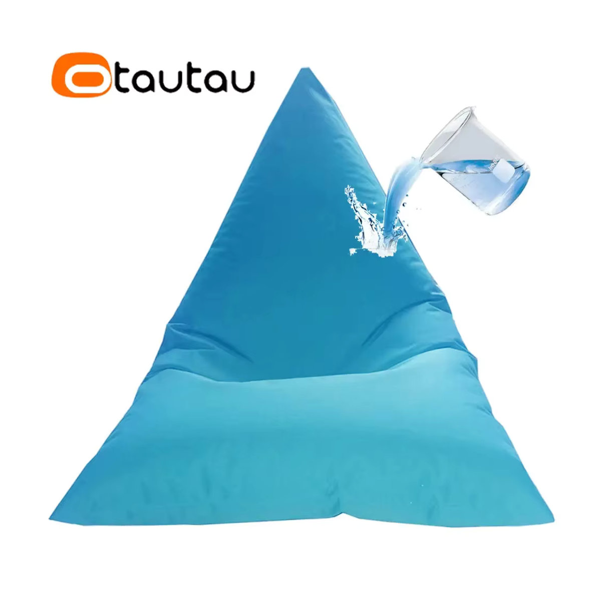 Otautau Outdoor Sitzsack Hocker Abdeckung in Blau, wasserdichte Schutzhülle für Garten, Strand und Schwimmbad, ohne Füllung - Bild 3