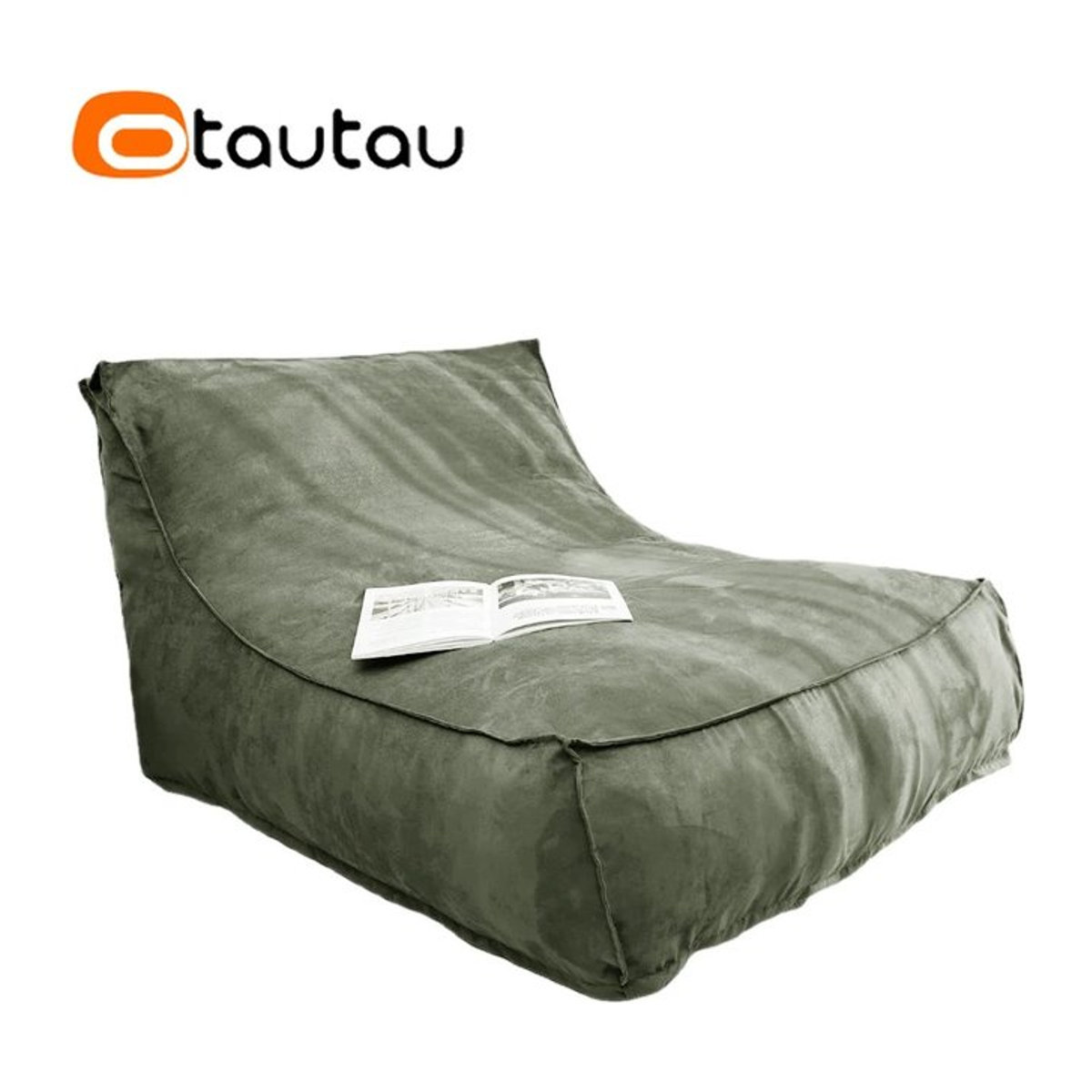 Otautau Outdoor Sitzsack Liege Abdeckung für Garten und Strand in Grau und Grün - Bild 1