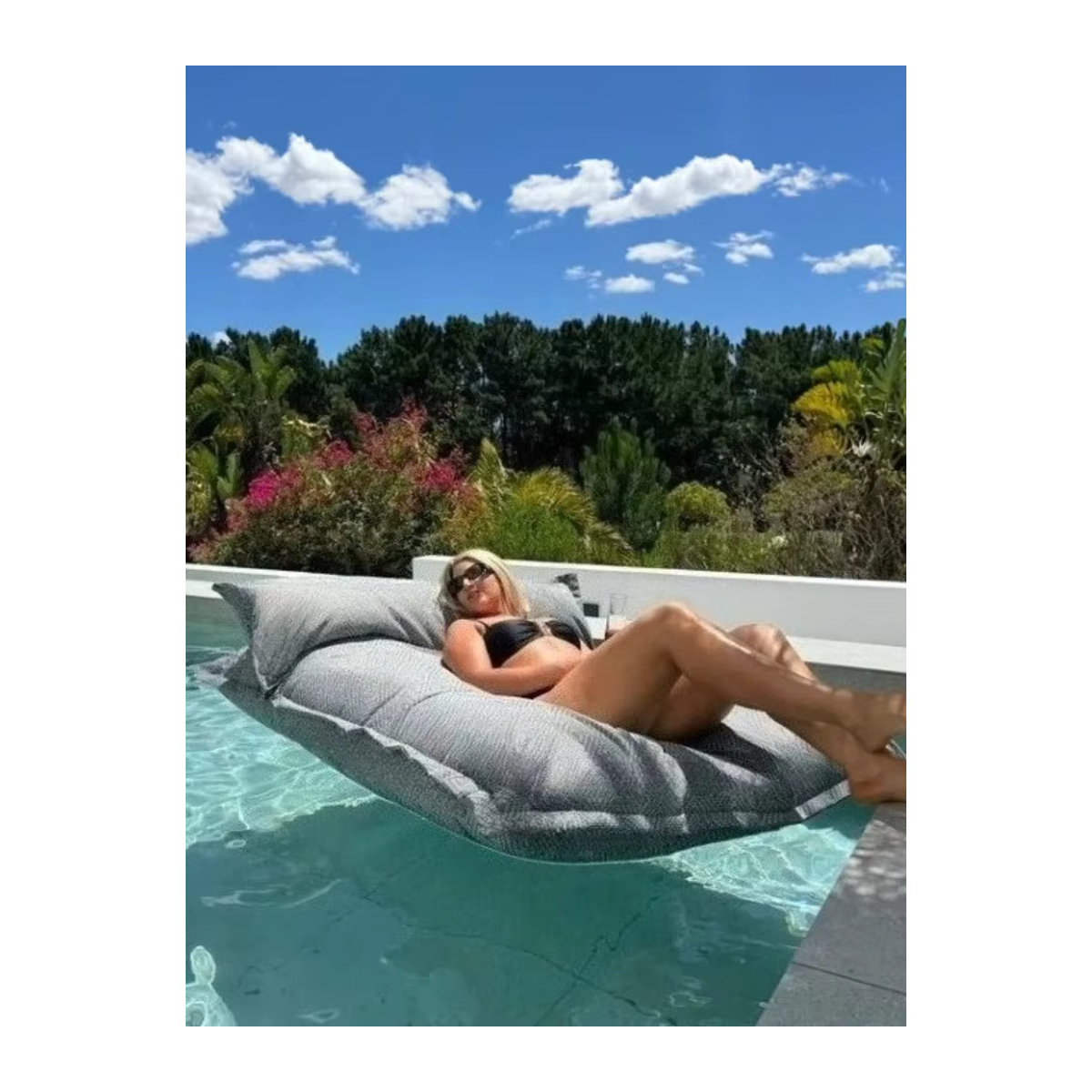 OTAUTAU Outdoor Swimming Pool Floating Bean Bag Cover Pillowsac DD203, Farbe: Lavender, B/T/H: 180 x 140 x 0 cm - Bild 5