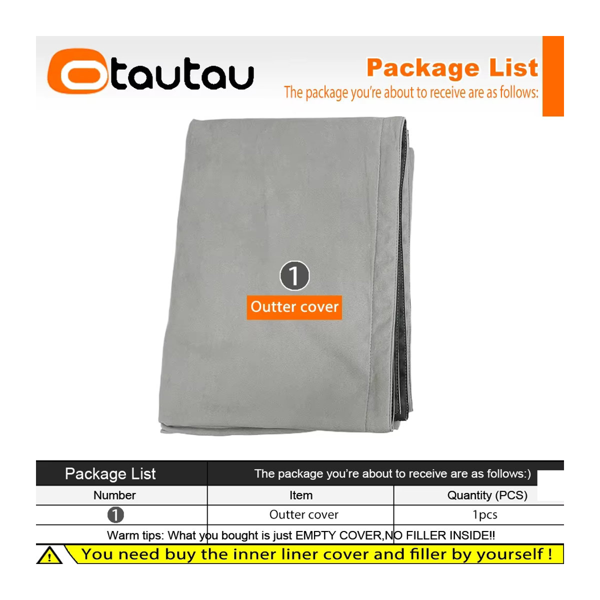 Otautau Sitzsack Abdeckung aus weichem Wildleder-Imitat für Home und Outdoor, B: 180 cm, T: 140 cm, ohne Füllung - Bild 2