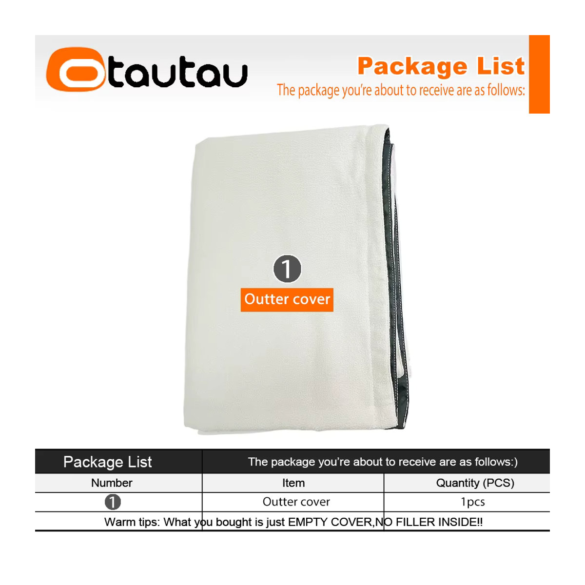 Otautau Sitzsack Abdeckung mit Innenfutter in Beige, B: 180 cm, T: 140 cm - Bild 2