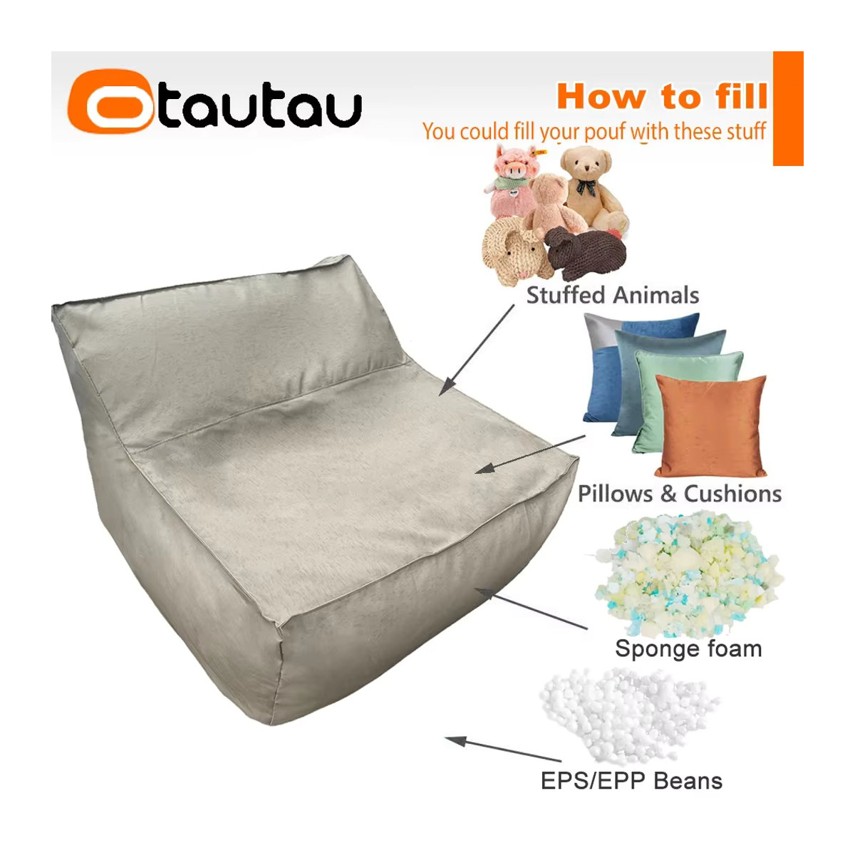 Otautau Sitzsack Lounge Cover mit Innenliner ohne Füllung SF228 - Bild 3