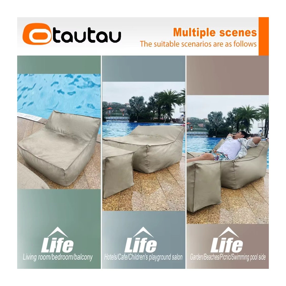 Otautau Sitzsack Lounge Cover mit Innenliner ohne Füllung SF228 - Bild 6