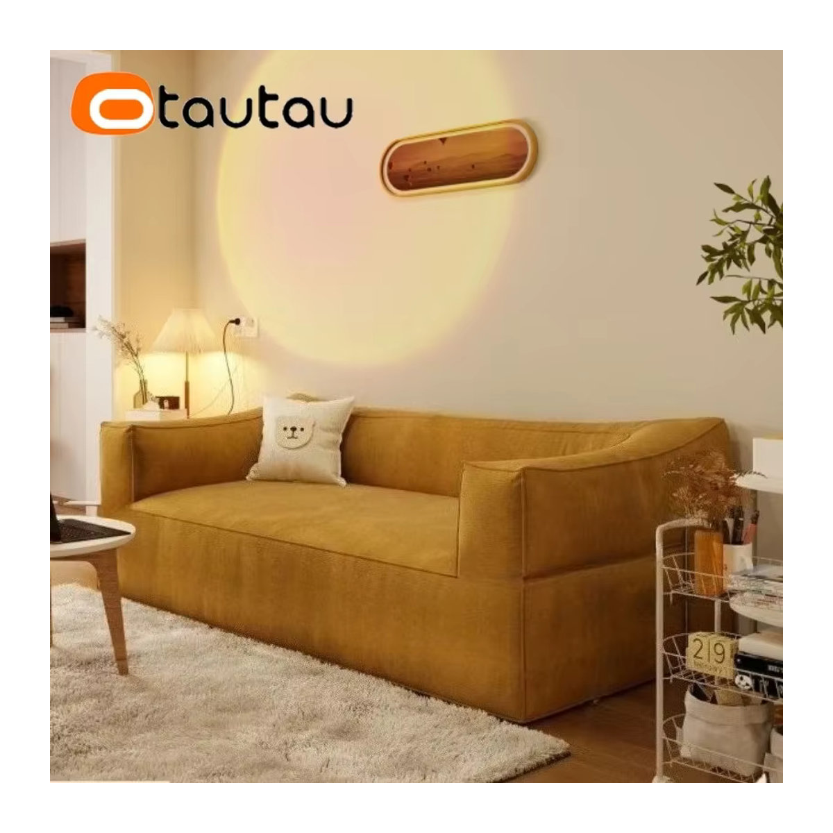 OTAUTAU Sitzsackbezug für 1–2 Personen aus Cord in Light Brown - Bild 2