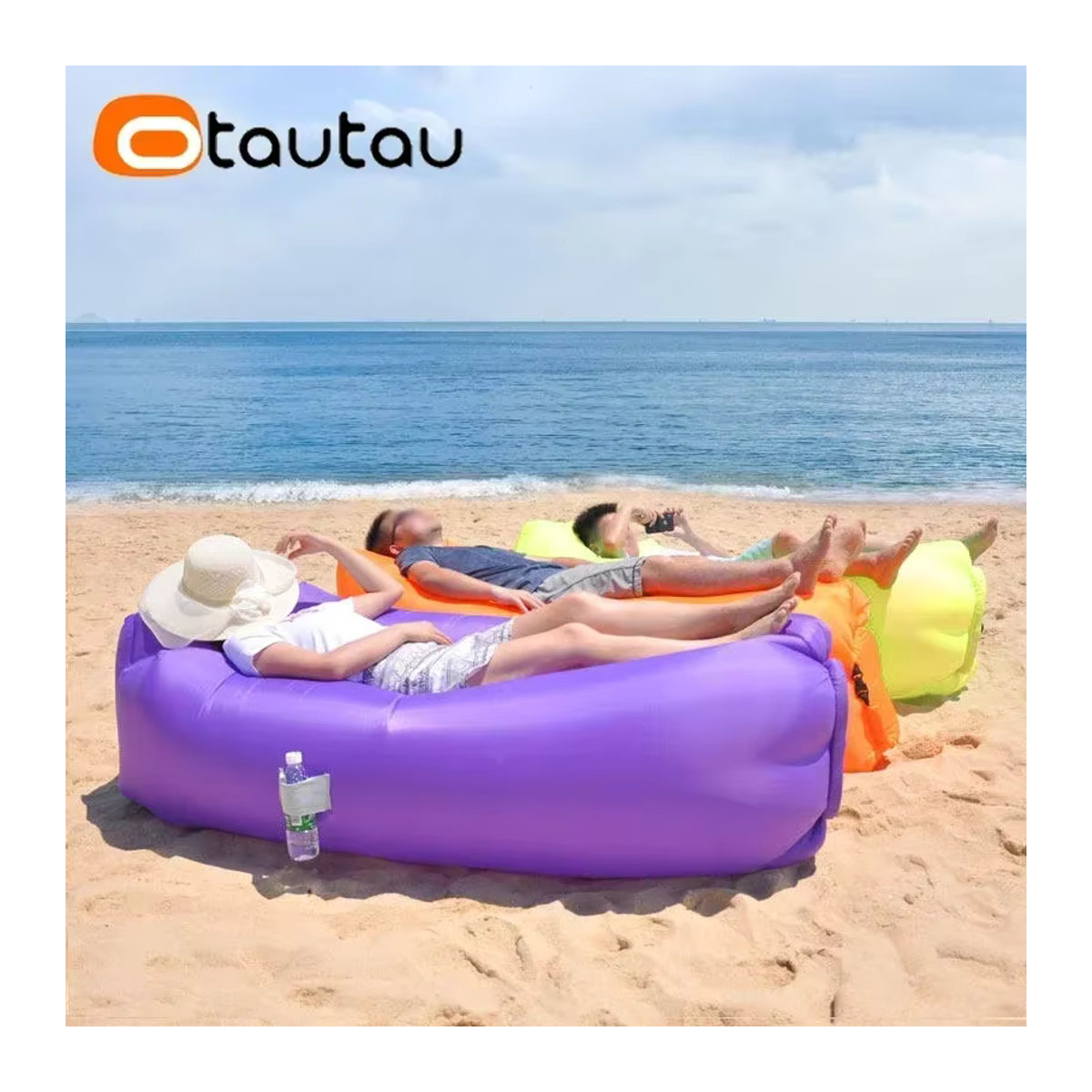 OTAUTAU Ultraleichtes aufblasbares Sofa SF284 als tragbares Schlafsackbett im Kissen-Stil - Bild 3