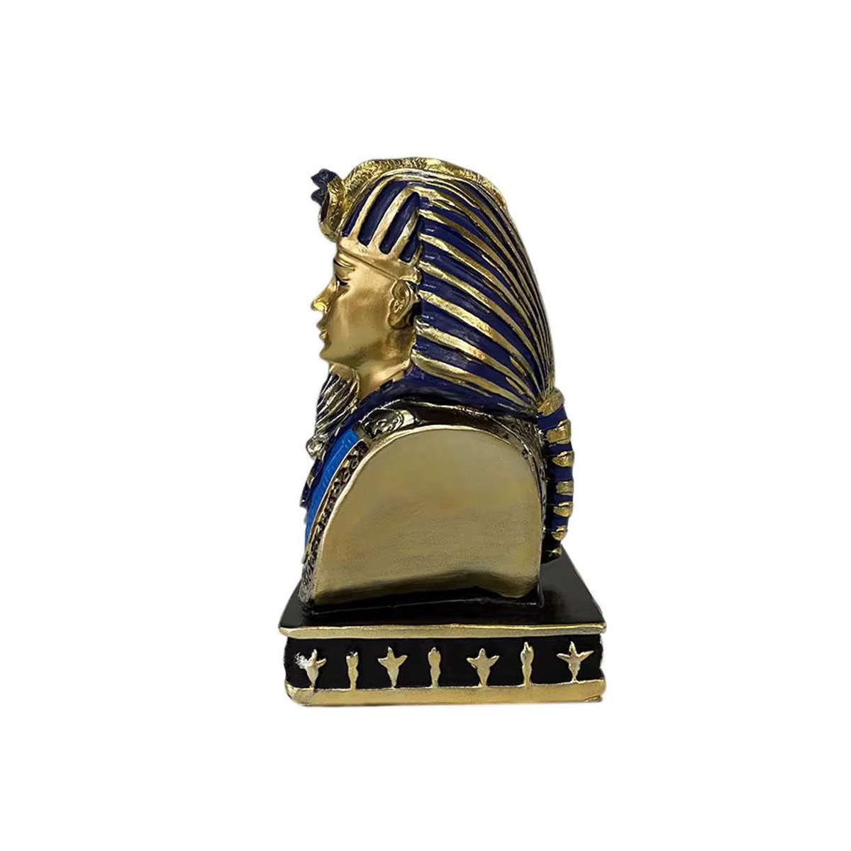Otmagelu Tutanchamun Statue Pharao Skulptur aus Kunstharz in Grau und Gold - Bild 4