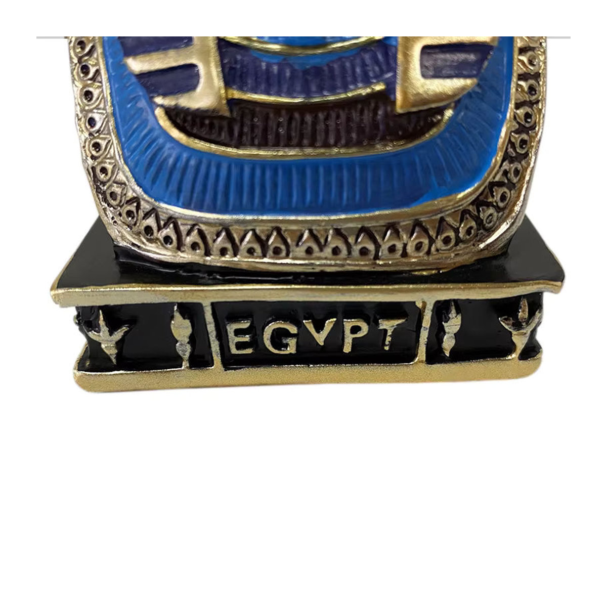 Otmagelu Tutanchamun Statue Pharao Skulptur aus Kunstharz in Grau und Gold - Bild 5
