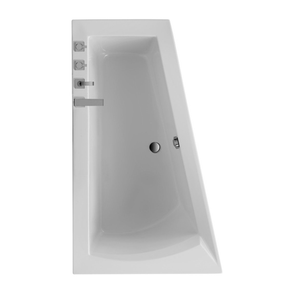 OTTOFOND Badewanne Galia I aus Acryl in Weiss, B/H/L: 100 x 51 x 160 cm, trapezförmig - Bild 2