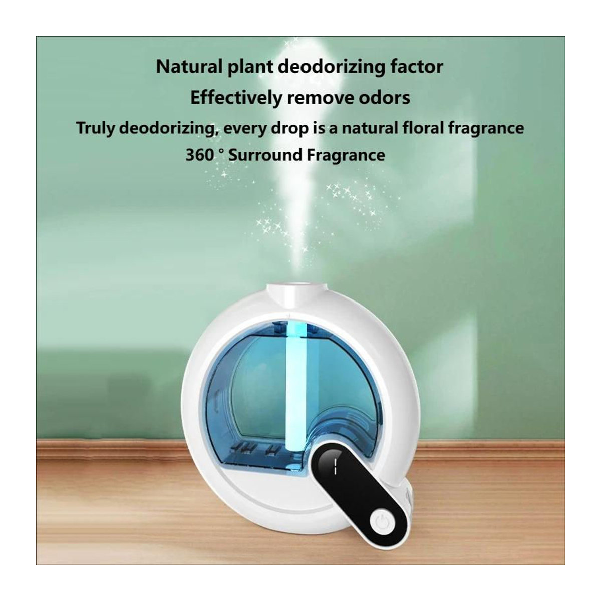 Oudun Automatischer Duftzerstäuber Wandmontiert mit Digitalanzeige und 6 Modi, Weiß, 50ml Wiederaufladbare Aromatherapie-Maschine für Schlafzimmer und Toilette - Bild 6