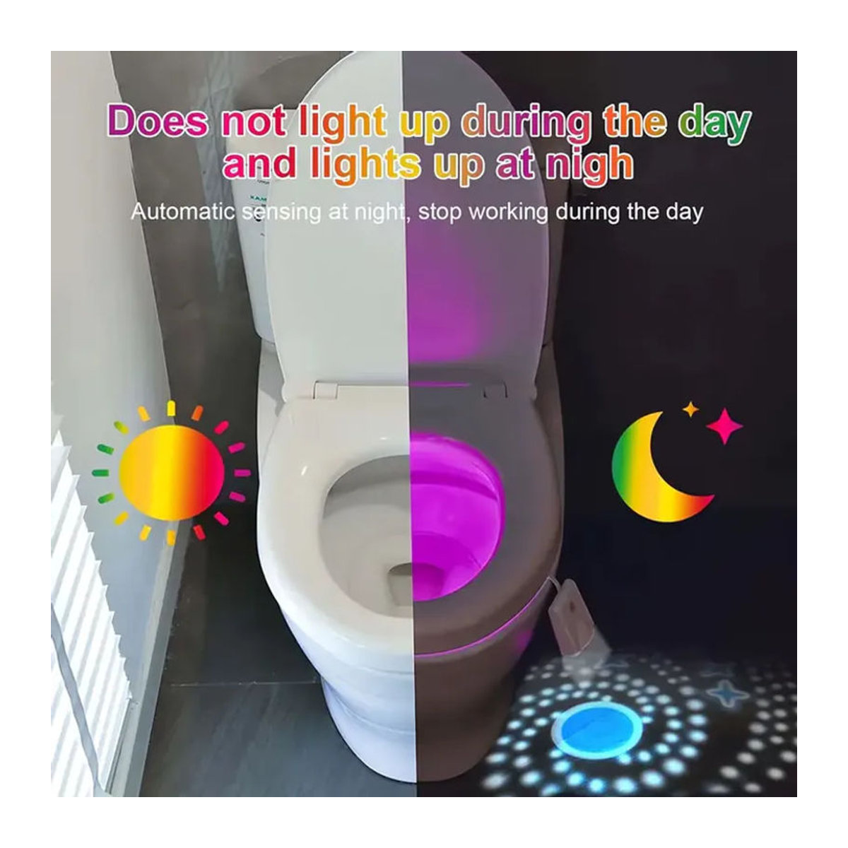 Ouelico LED-Toilettenleuchte mit automatischem Sensor in Weiß für moderne Badezimmer - Bild 4