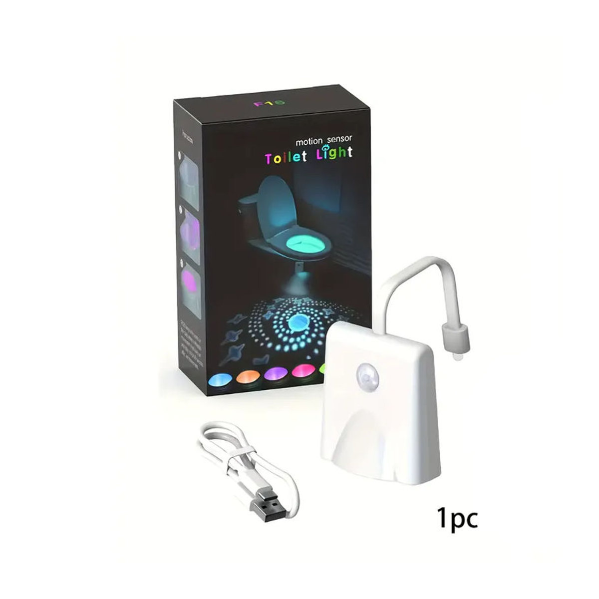Ouelico LED-Toilettenleuchte mit automatischem Sensor in Weiß für moderne Badezimmer - Bild 7