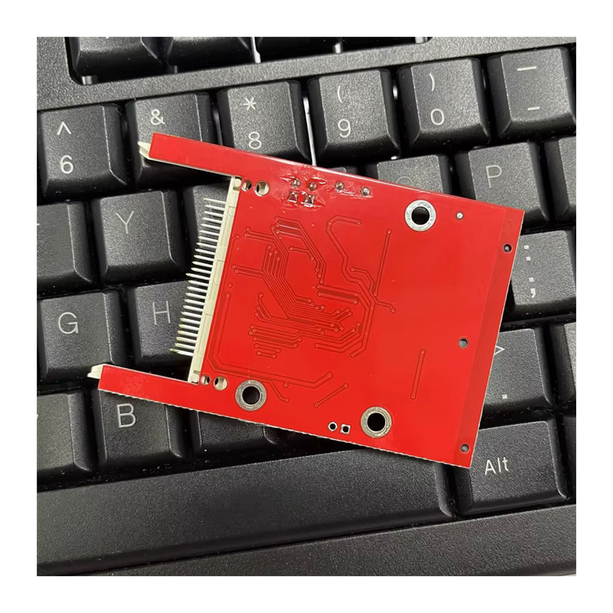 OULLX CF-Karte zu SATA-Adapter, kompakter Flash-Speicherkarte Typ I II auf 2,5 Zoll serieller ATA HDD-Festplattenkonverter, Rot - Bild 4