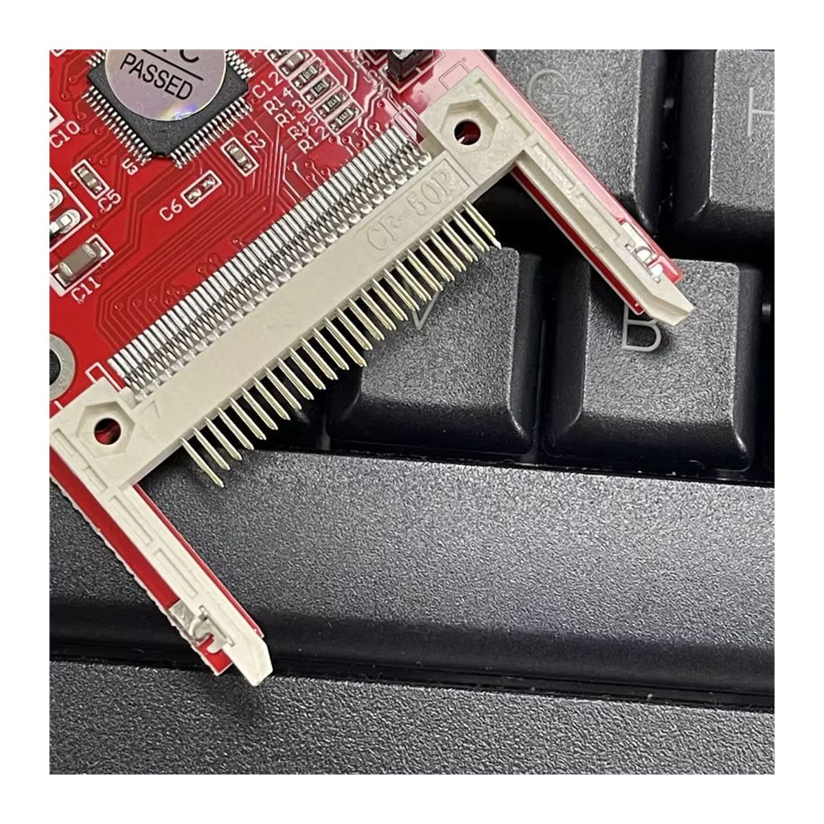 OULLX CF-Karte zu SATA-Adapter, kompakter Flash-Speicherkarte Typ I II auf 2,5 Zoll serieller ATA HDD-Festplattenkonverter, Rot - Bild 6