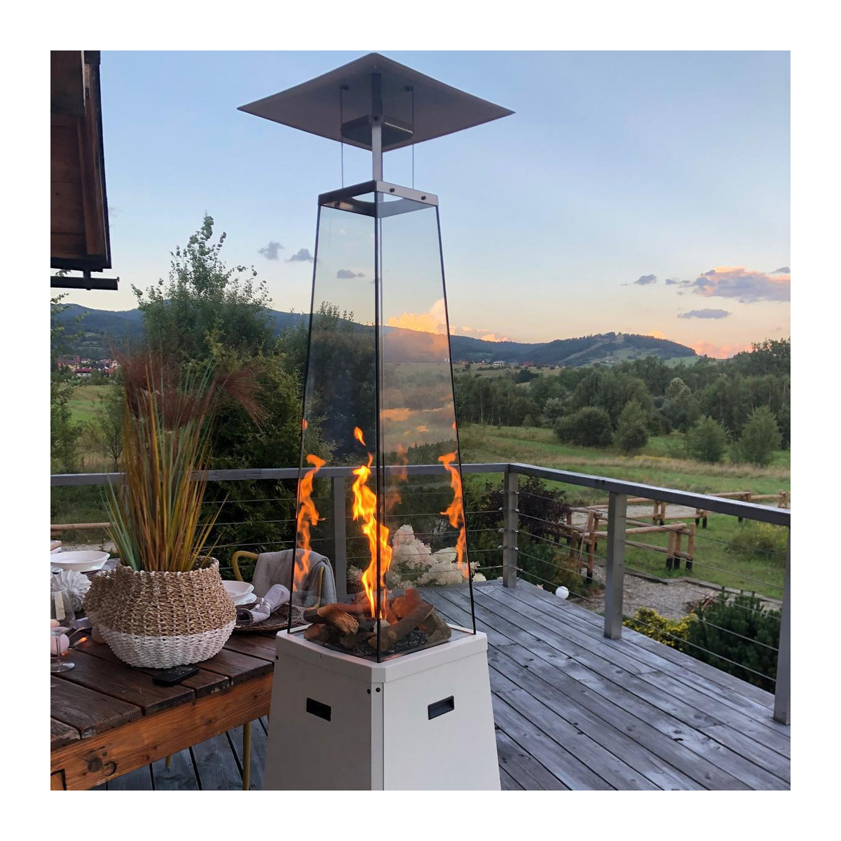 Outdoor-Gasheizer Kratki Umbrella BS Steel 12 kW Set in Steel - Bild 4