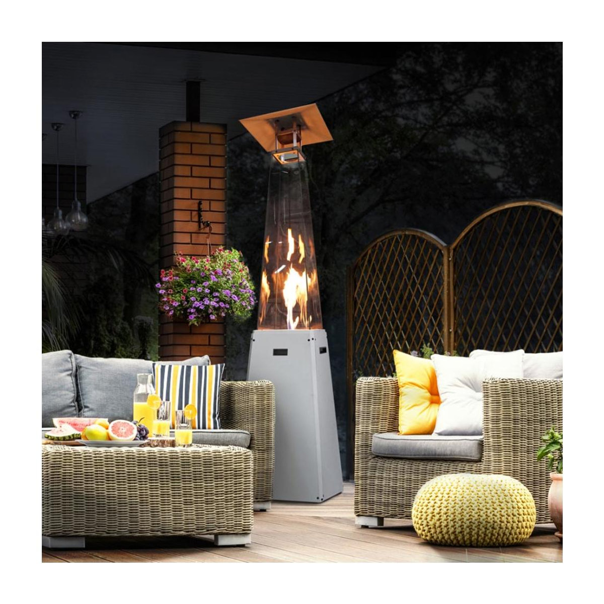 Outdoor-Gasheizer Kratki Umbrella BS Steel 12 kW Set in Steel - Bild 5