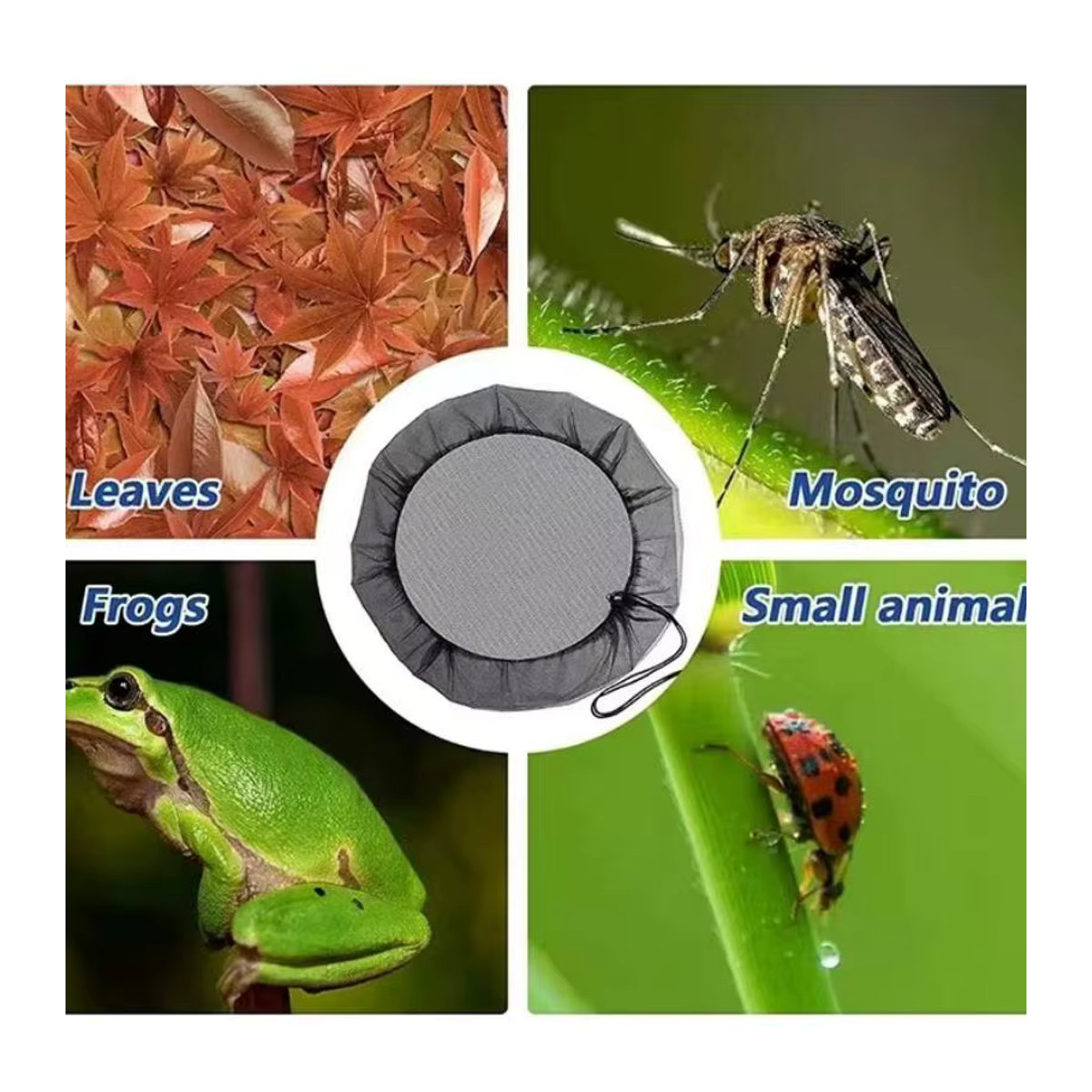 Outdoor Mesh Abdeckung für Regenfässer und Wassertanks zur Wassersammlung im Garten - Bild 4