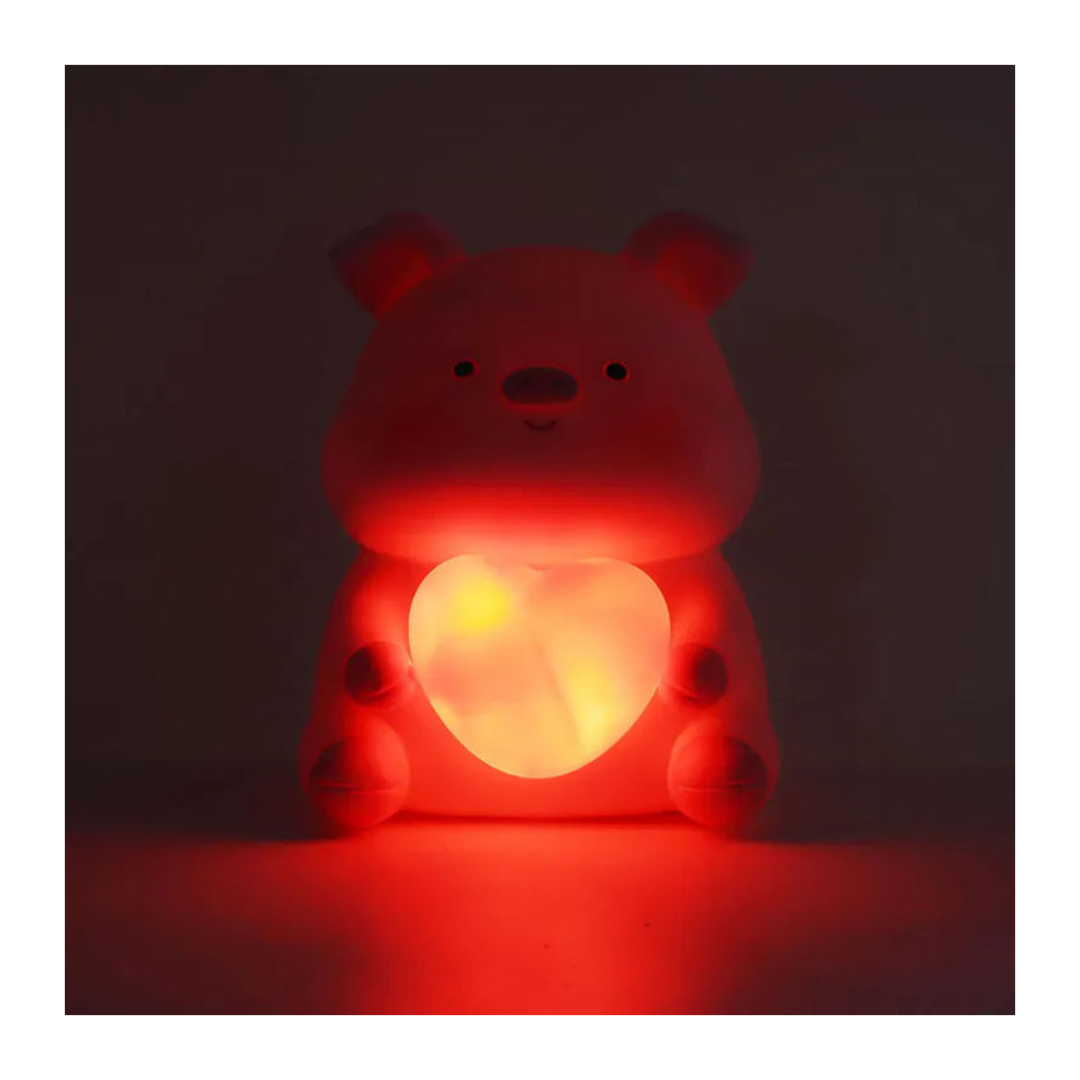 OutsideWorld Cartoon Sparschwein aus Glas und Kunstharz mit Nachtlicht in Rosa für Kinder und zur Heimdekoration - Bild 3