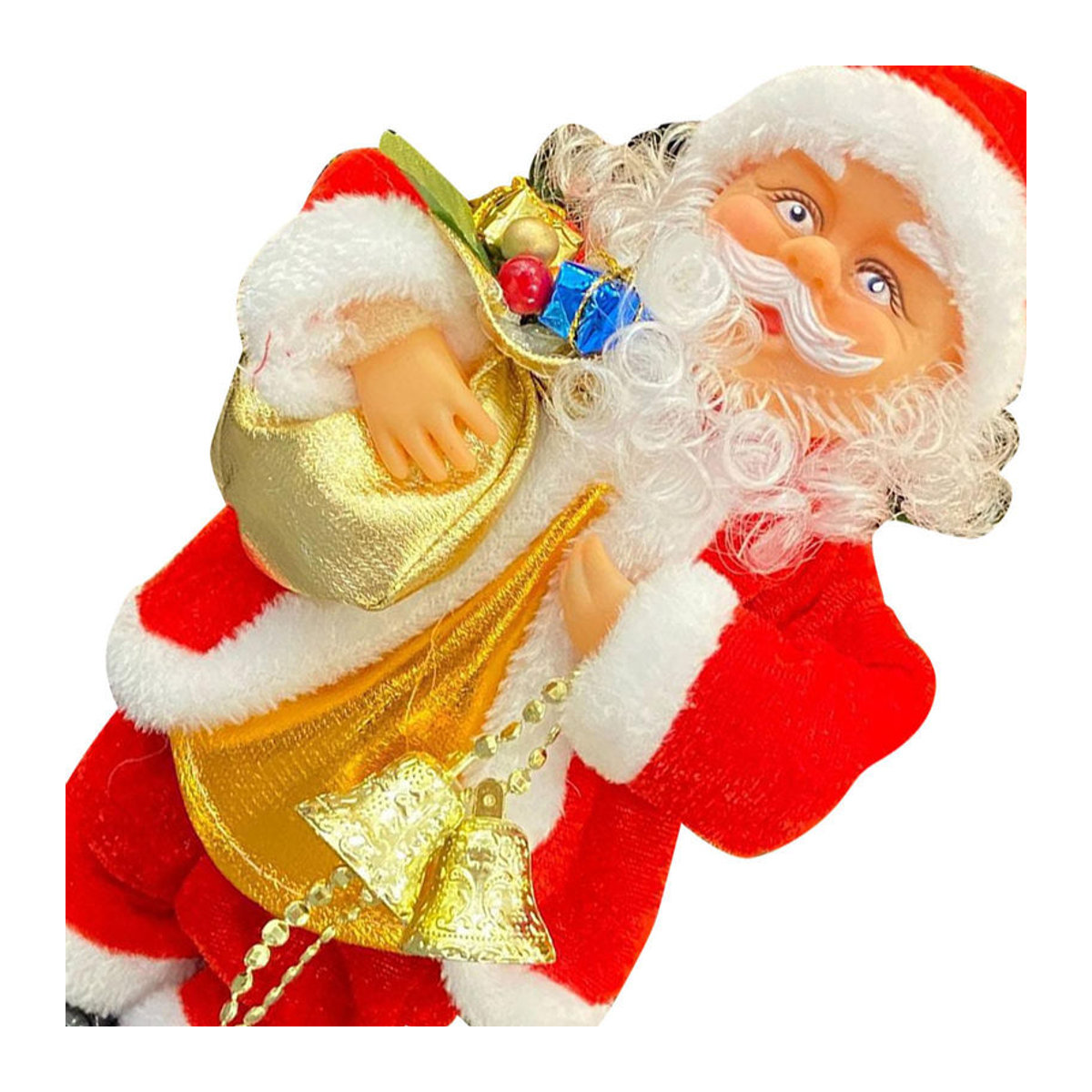 OutsideWorld Singender und tanzender Weihnachtsmann als elektrische Musikfigur in Rot zur Weihnachtsdekoration - Bild 5