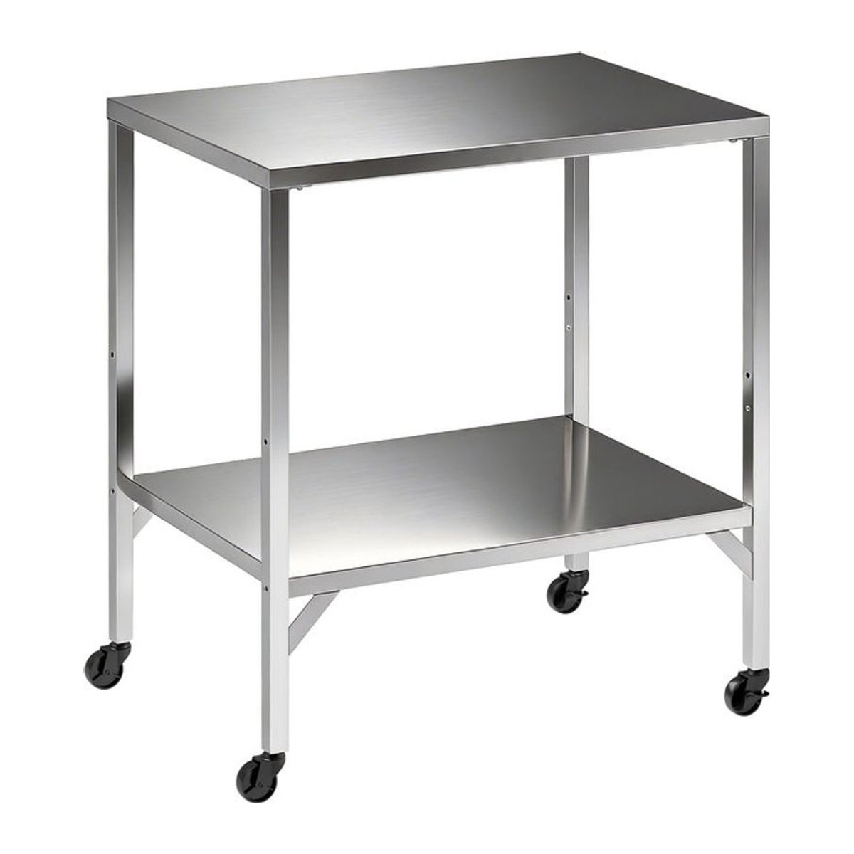 Outsunny Edelstahl-Grillwagen in Silber mit Arbeitsplatte und Rollen, B/T: 85 x 60 cm - Bild 1