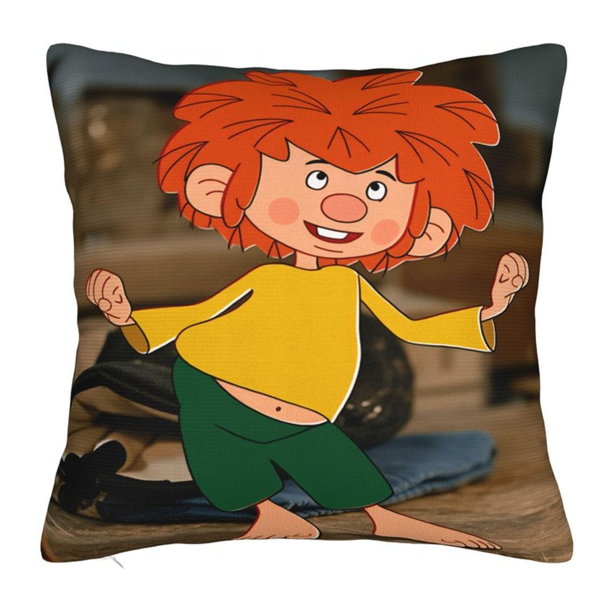 P-Pumuckl Kissenbezug Multicolor im Vintage-Design für Sofa und Schlafzimmer, B/T/H: 18 x 18 x 18 cm - Bild 1
