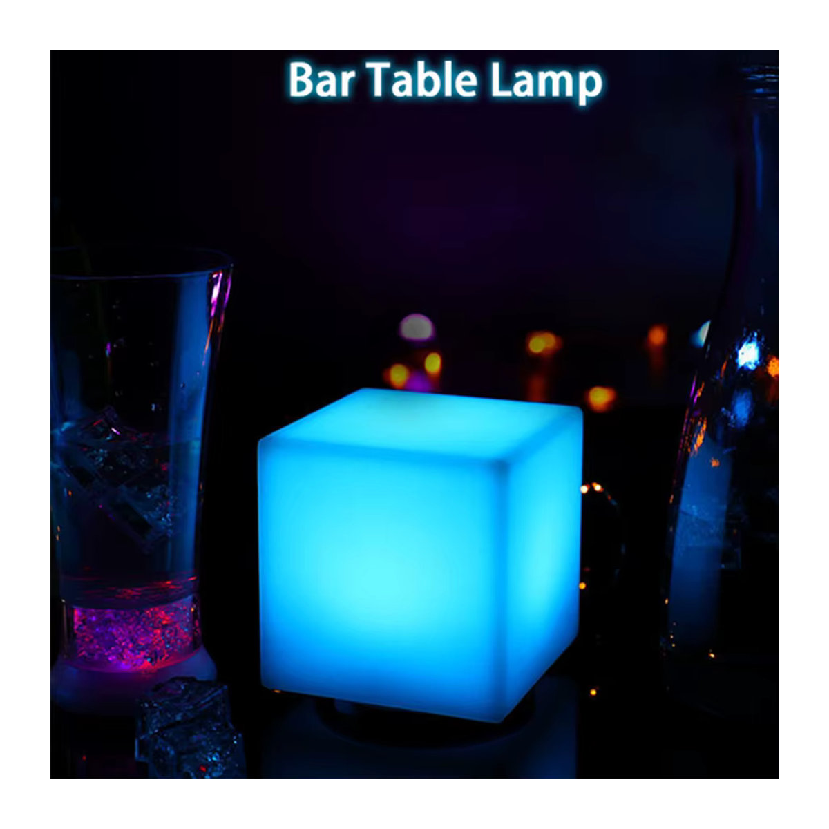 PAMNNY Batteriebetriebene LED Würfel-Nachtlichter mit Fernbedienung in Bunt, 16 Farben, minimalistisches Design für Party und Dekoration - Bild 3
