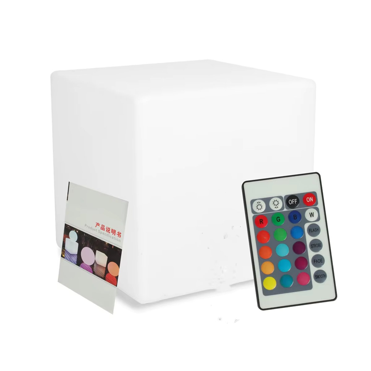 PAMNNY Batteriebetriebene LED Würfel-Nachtlichter mit Fernbedienung in Bunt, 16 Farben, minimalistisches Design für Party und Dekoration - Bild 6