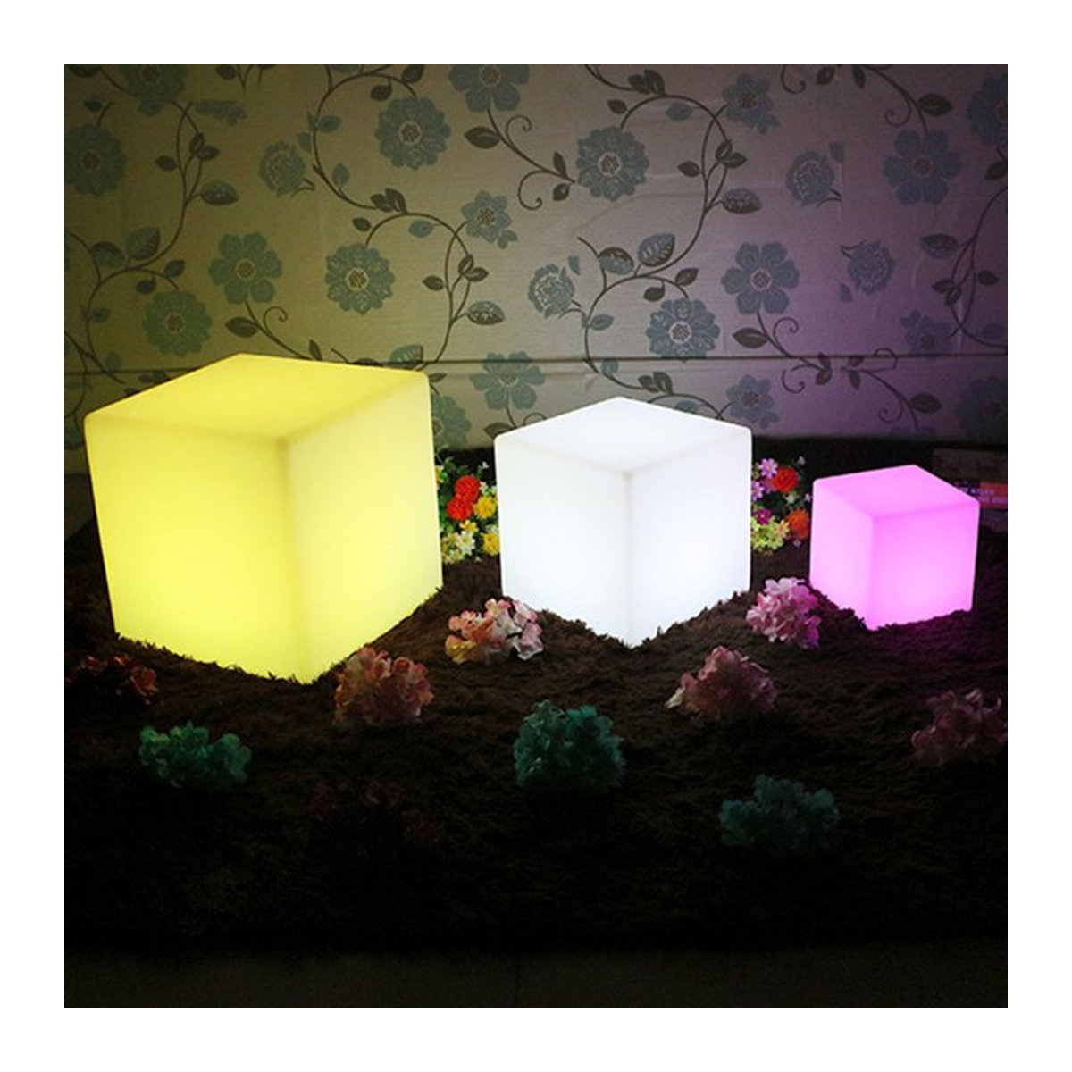 PAMNNY LED Leucht Cube Bar Tischlampe mit Fernbedienung und 16 Farben in Bunt - Bild 1