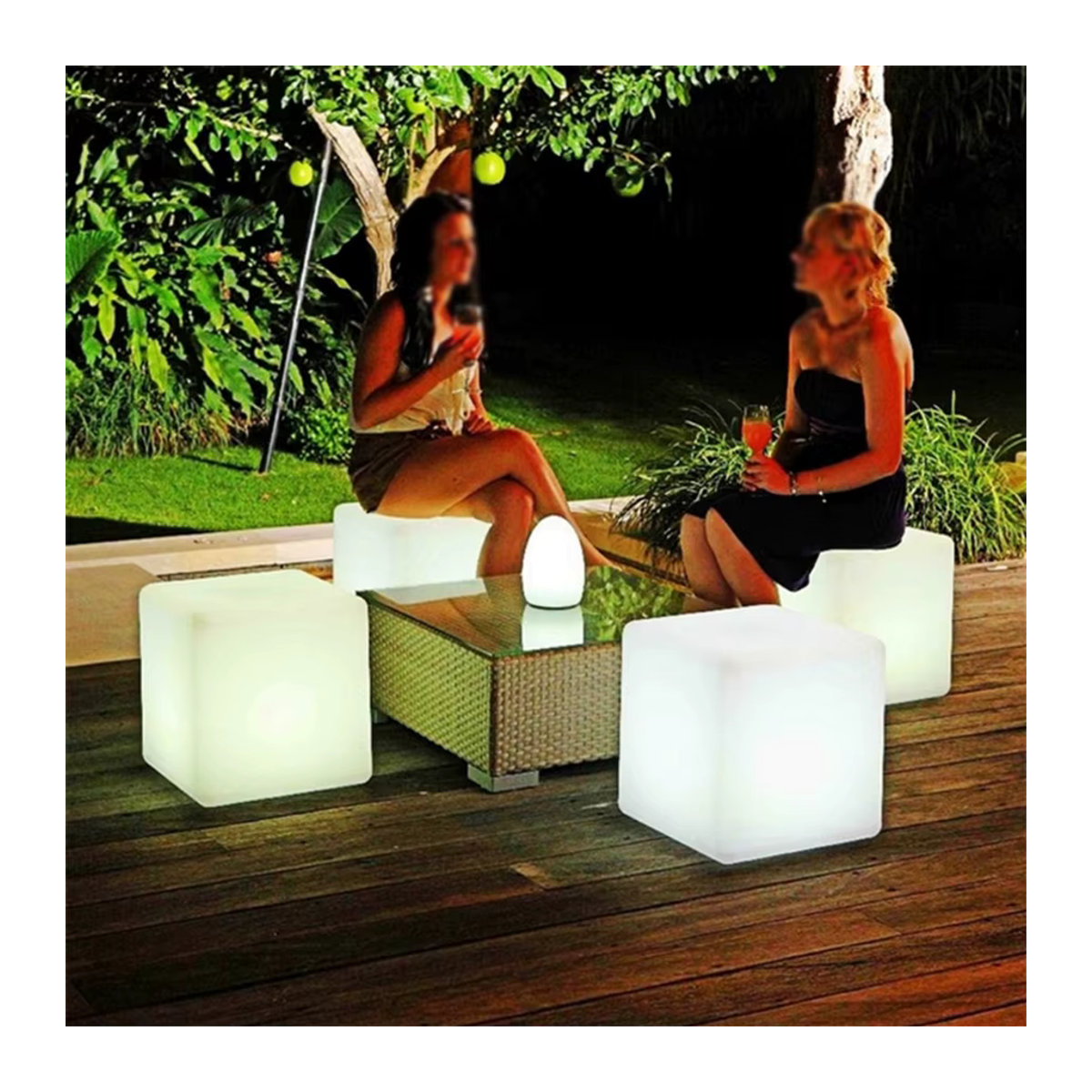 PAMNNY LED Leucht Cube Bar Tischlampe mit Fernbedienung und 16 Farben in Bunt - Bild 4