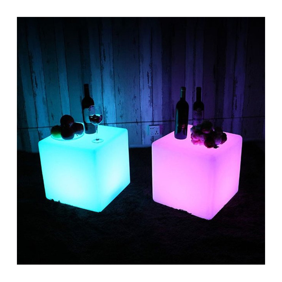 PAMNNY LED Leucht Cube Tischlampe mit 16 RGB Farben für Party und Wohnkultur, B/T/H: 25 x 20 x 10 cm - Bild 1