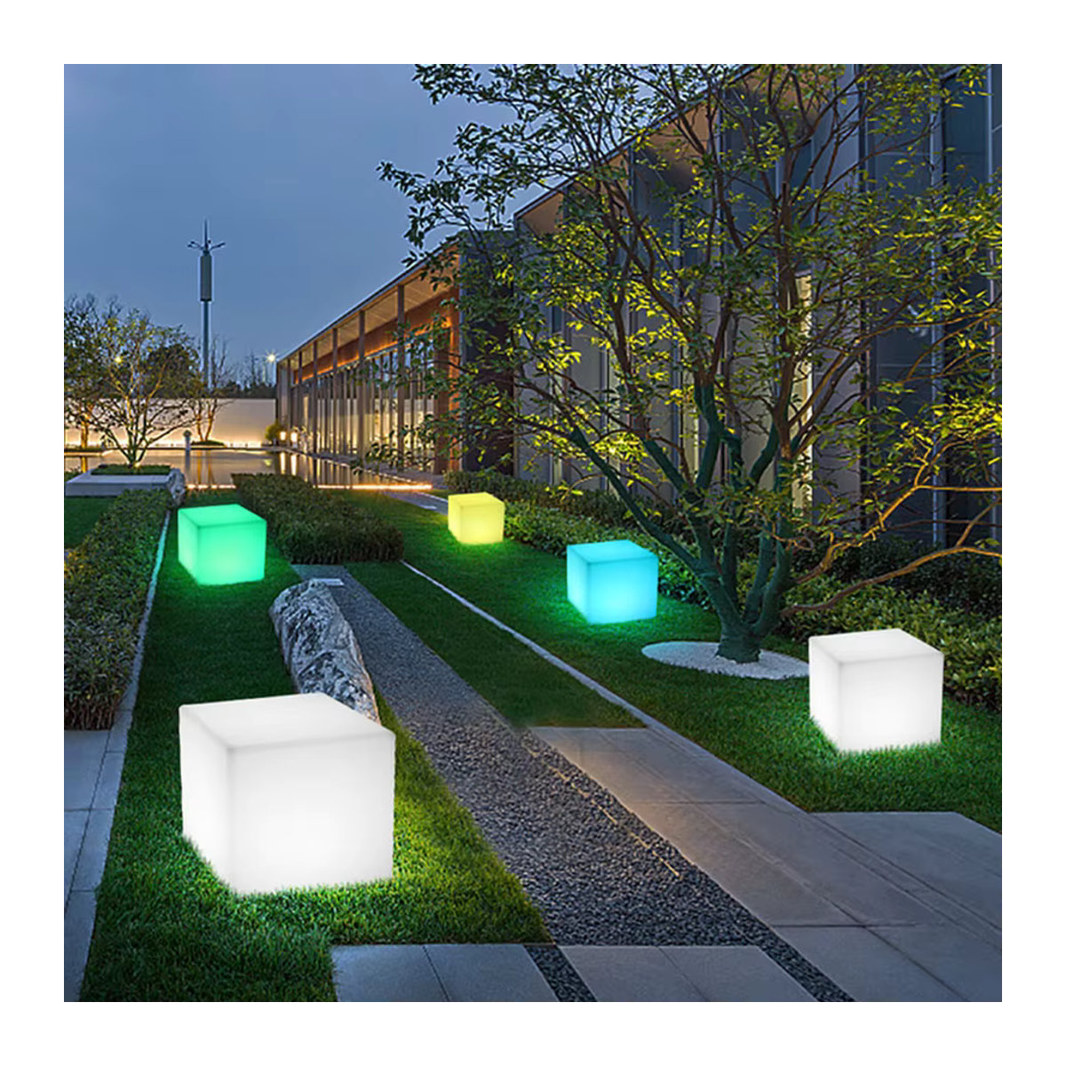 PAMNNY LED Leucht Cube Tischlampe mit 16 RGB Farben für Party und Wohnkultur, B/T/H: 25 x 20 x 10 cm - Bild 5