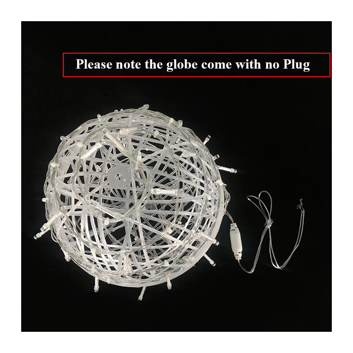 PAMNNY LED Rattan Ball Fee Lichterkette im Bohemian Stil für Garten und Dekoration, Durchmesser: 30 cm - Bild 5