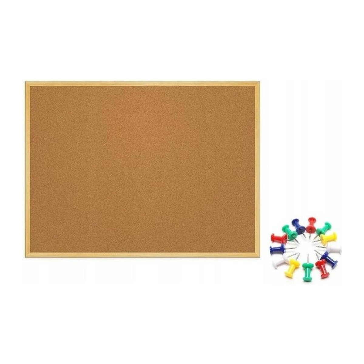 Pandaboards Korktafel aus Massivholz mit Pinnadeln, B/H: 90 x 60 cm oder 60 x 90 cm - Bild 1