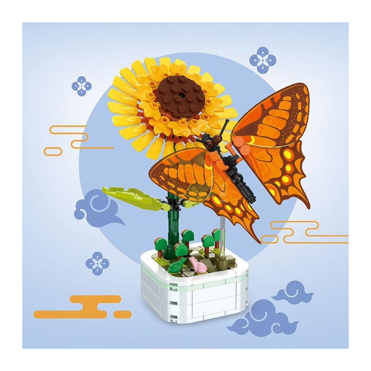 Pandara Jewelry 3D-Modell Tulpenblumen Baukasten aus Kunststoff als Heimdekoration und Geschenk für Kinder - Bild 1
