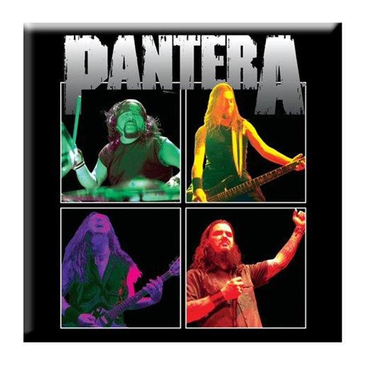 Pantera-Band Kühlschrankmagnet aus Metall in Square-Optik - Bild 1