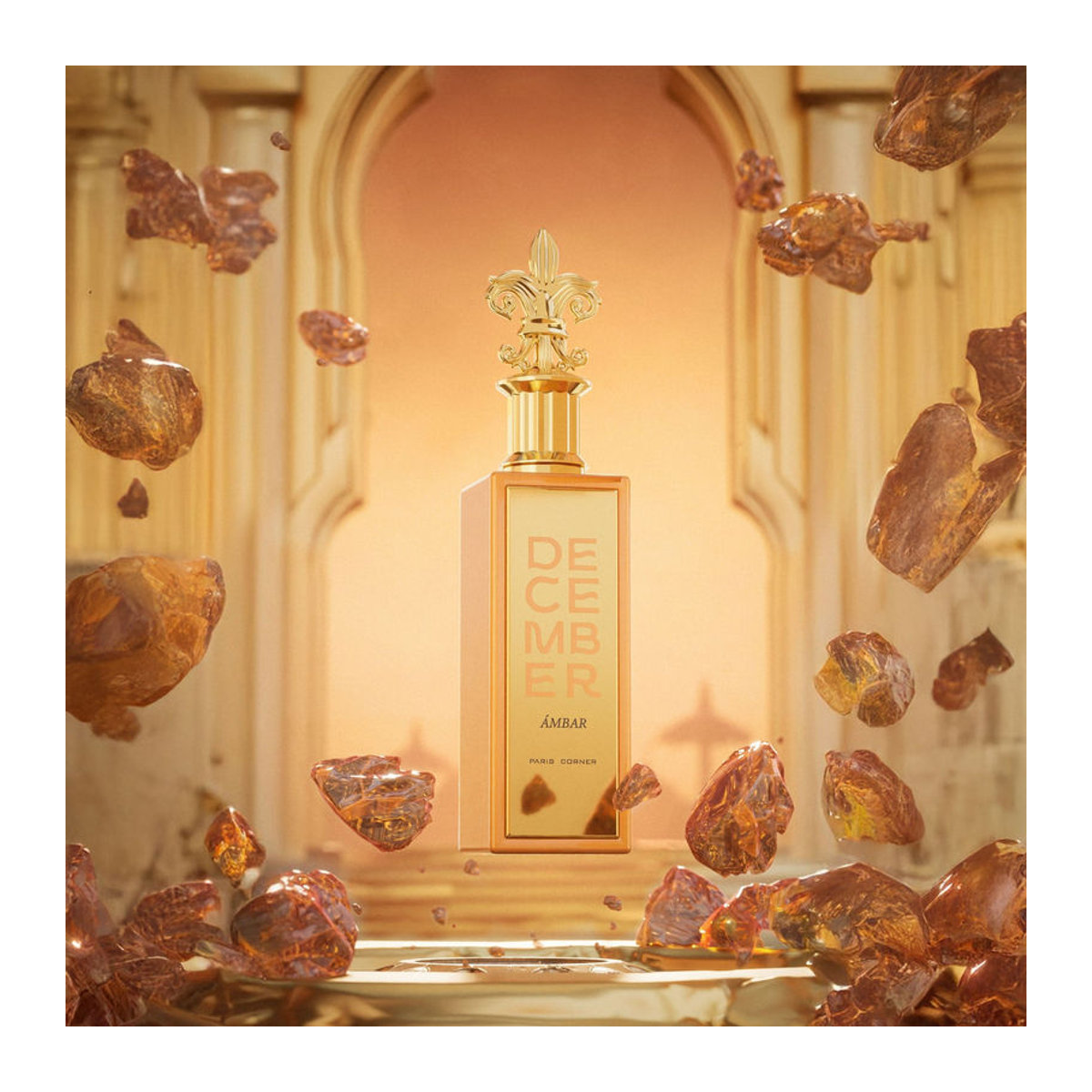 Paris Corner December Ambar Eau de Parfum für Damen und Herren 100ml Gold - Bild 2