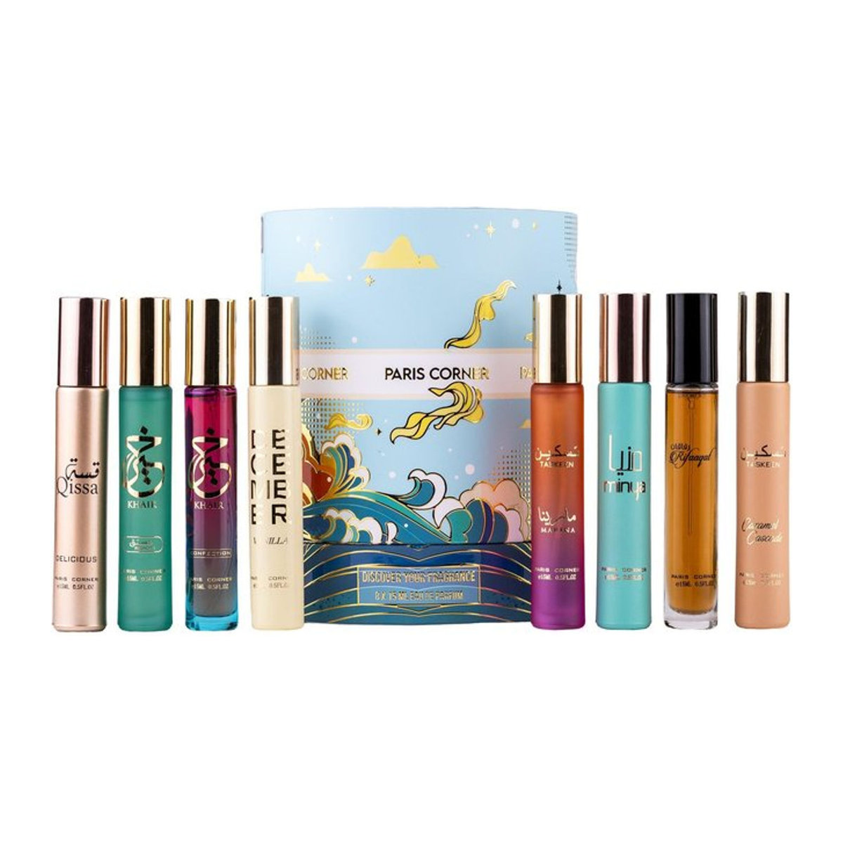 Paris Corner Entdecke deinen Duft Eau de Parfum Set, 8 x 15 ml, orientalisch, Unisex, mehrfarbig - Bild 1