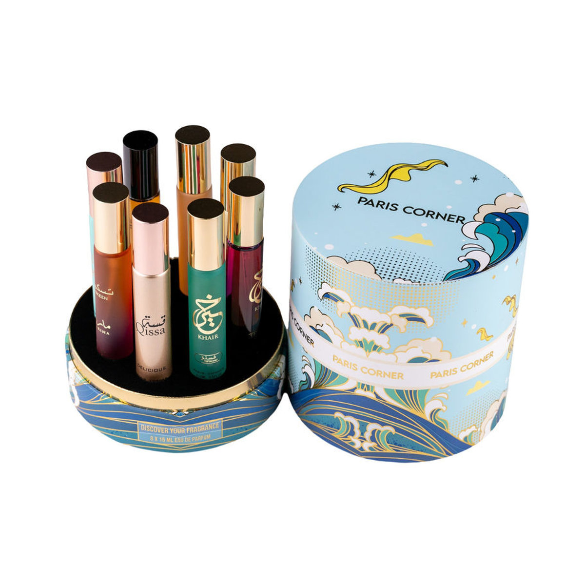 Paris Corner Entdecke deinen Duft Eau de Parfum Set, 8 x 15 ml, orientalisch, Unisex, mehrfarbig - Bild 5