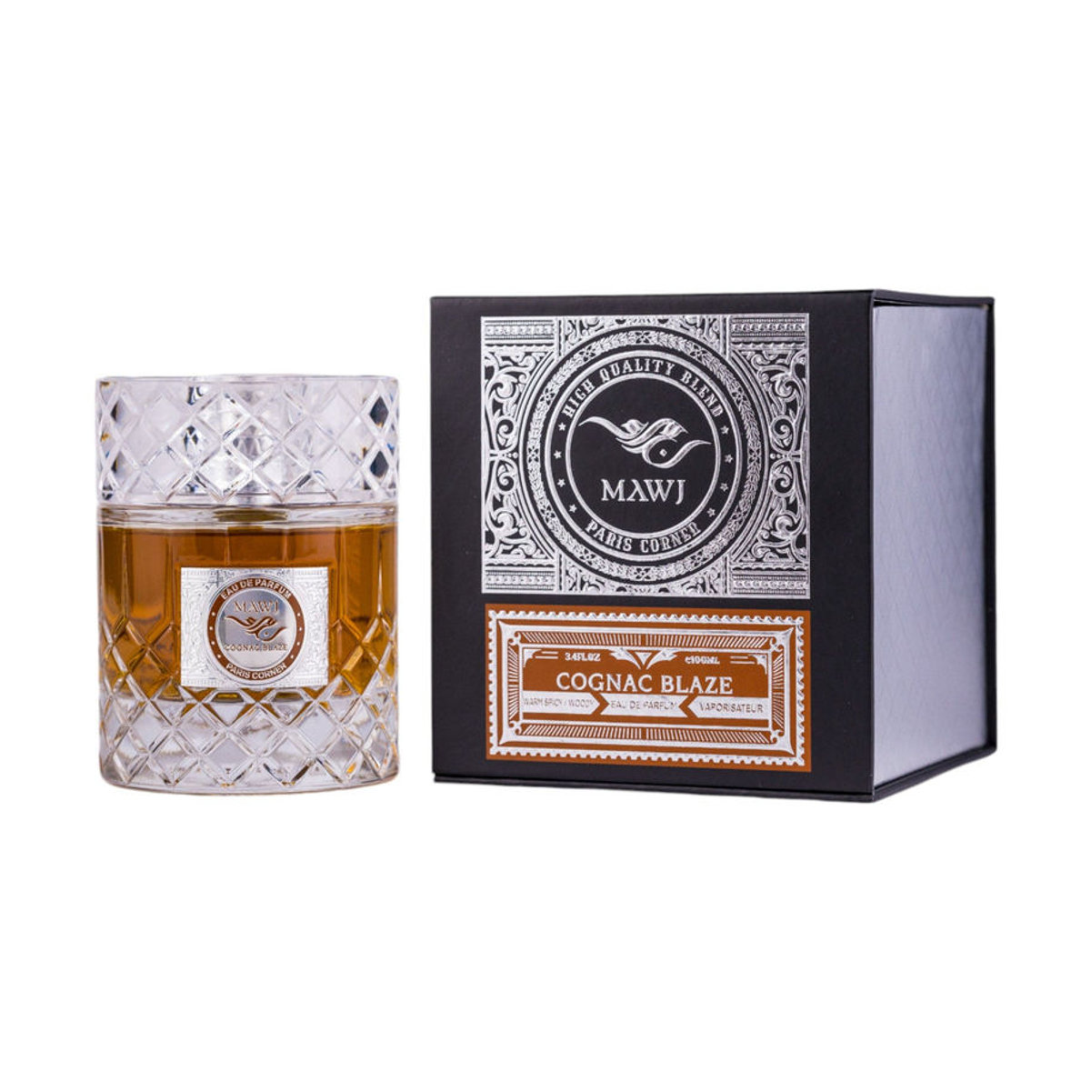 Paris Corner Mawj Cognac Blaze Eau de Parfum für Unisex, 100ml, Braun - Bild 4