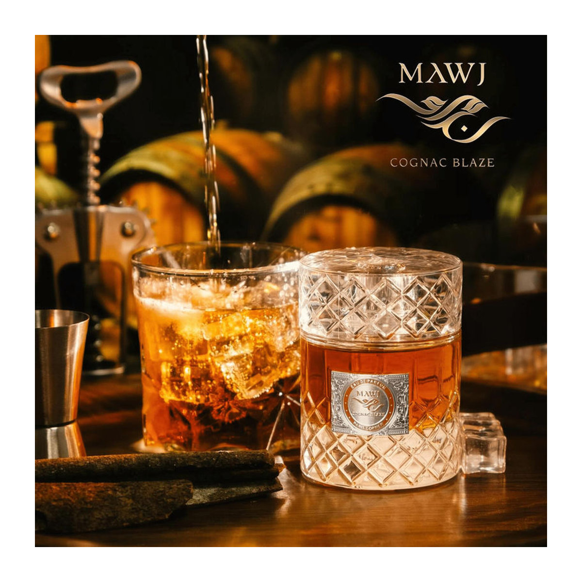 Paris Corner Mawj Cognac Blaze Eau de Parfum für Unisex, 100ml, Braun - Bild 6