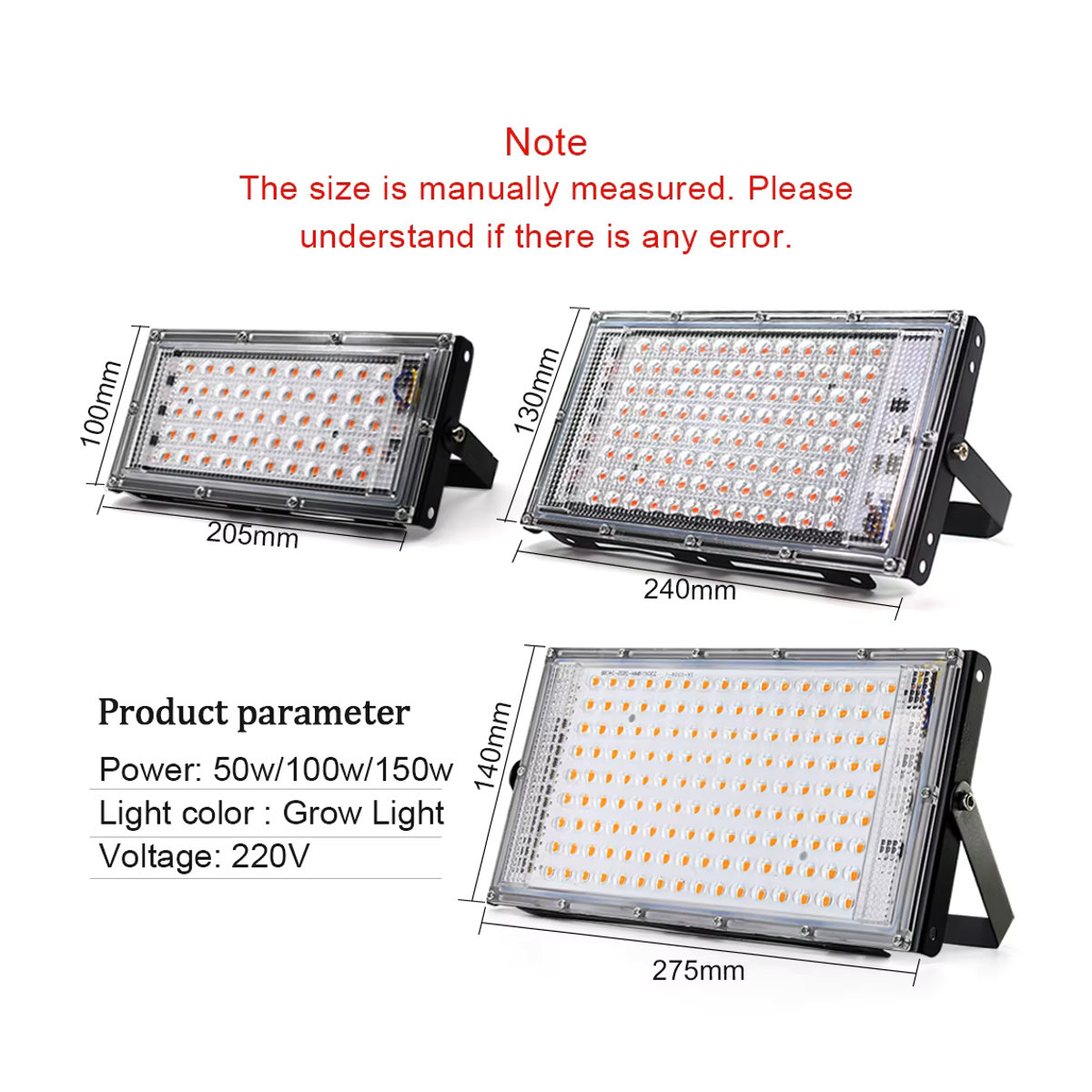 PARKSON LED Außenstrahler IP65 wasserdicht 220W Schwarz - Bild 2