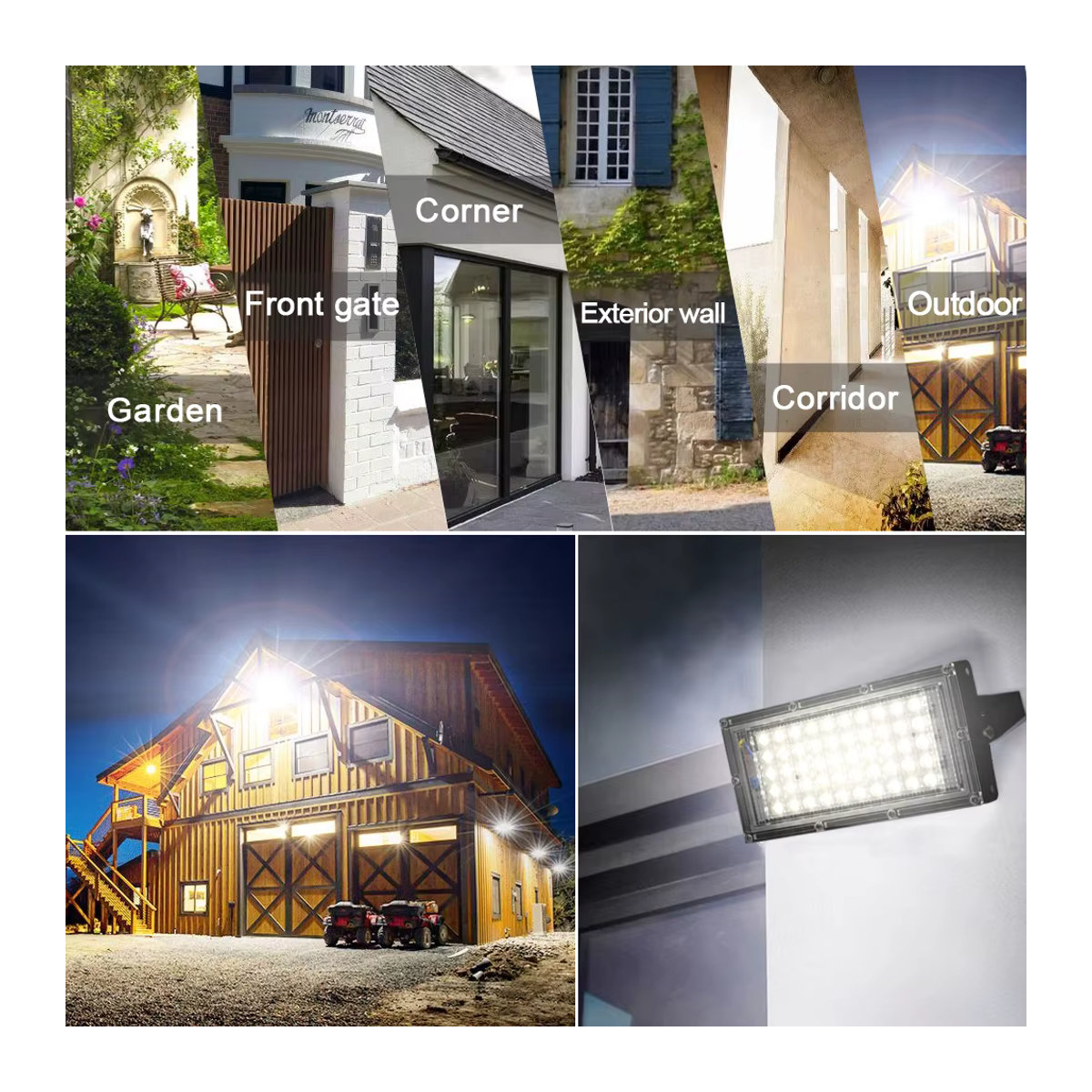 PARKSON LED Außenstrahler IP65 wasserdicht 220W Schwarz - Bild 6