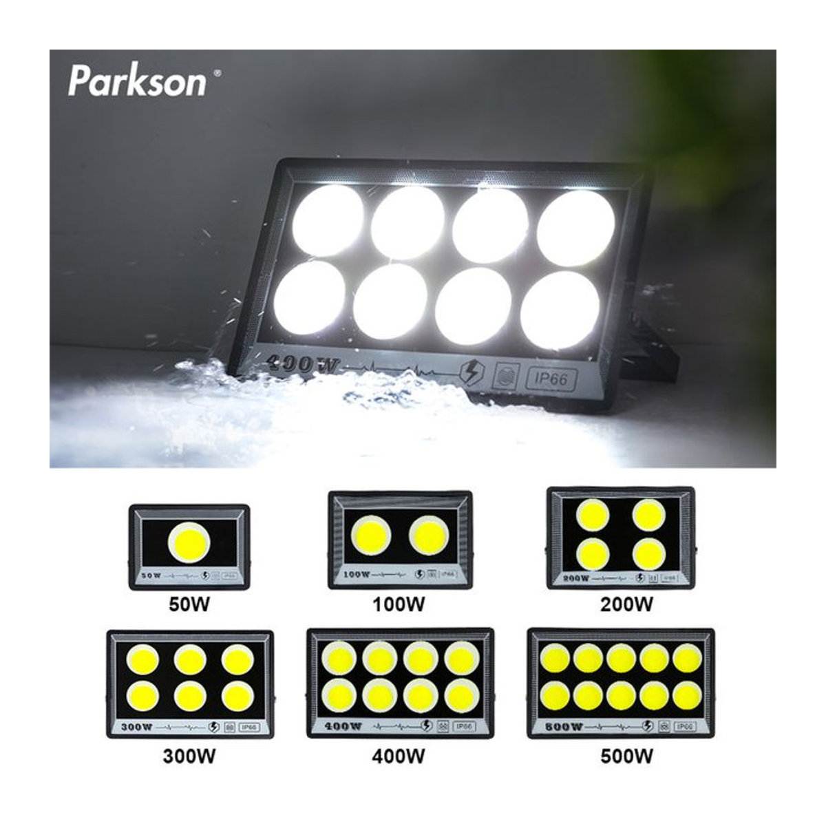 PARKSON LED Außenstrahler IP65 wasserdicht in Schwarz aus Aluminium - Bild 1