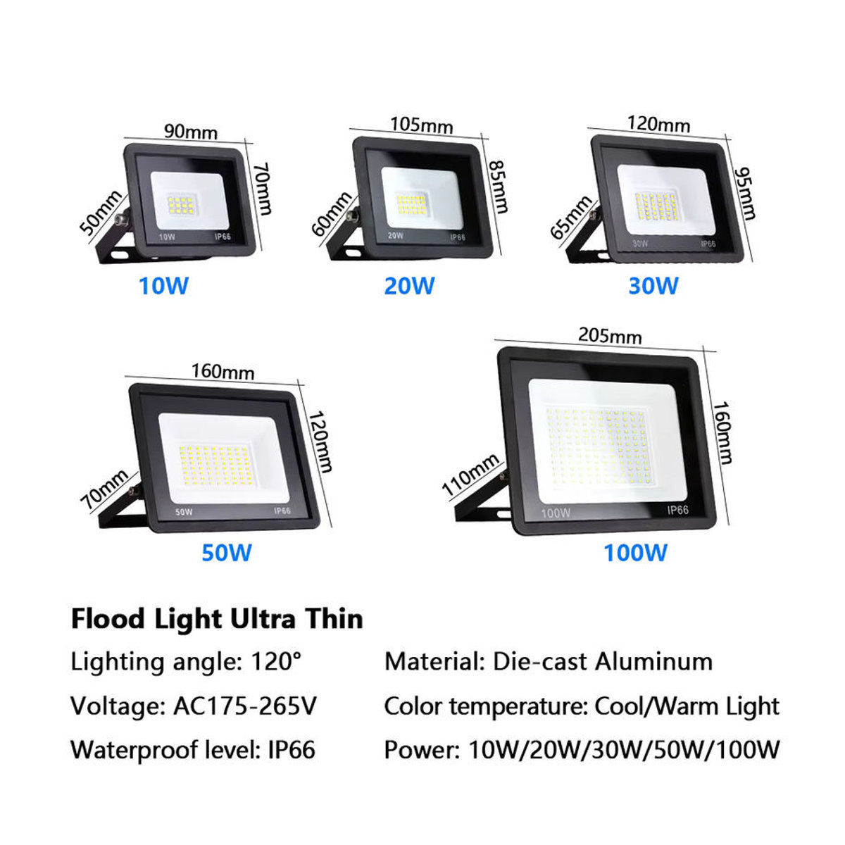 PARKSON LED Außenstrahler IP66 wasserdicht in Schwarz aus Aluminium mit minimalistischem Design - Bild 2