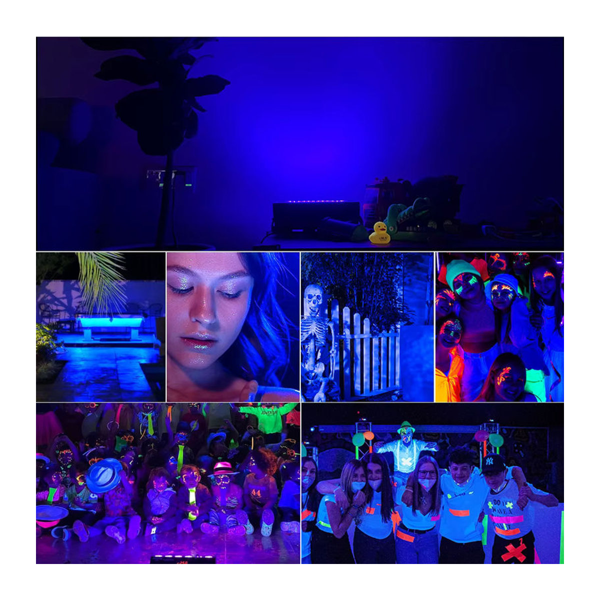 PARKSON LED UV Flutlicht Schwarzlicht 50W 100W Wasserdicht für Party und Bühne 395nm 400nm Schwarz - Bild 3