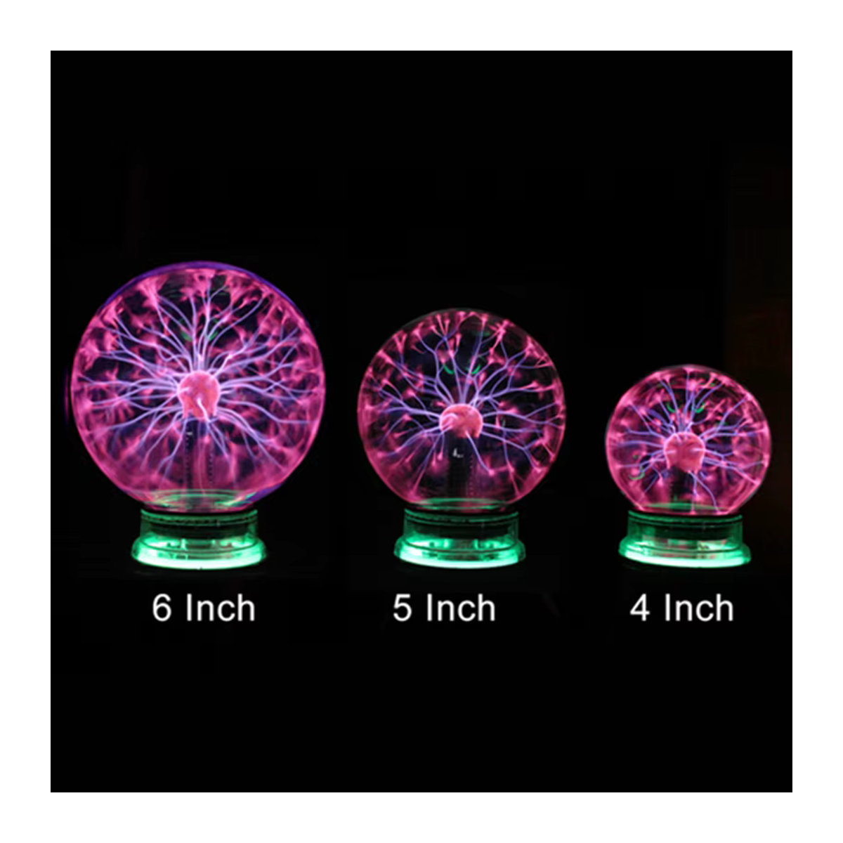 PARKSON Plasma Ball Tischlampe aus Glas in Bunt, Modernes Nachtlicht für Kinder und Party-Dekoration - Bild 3