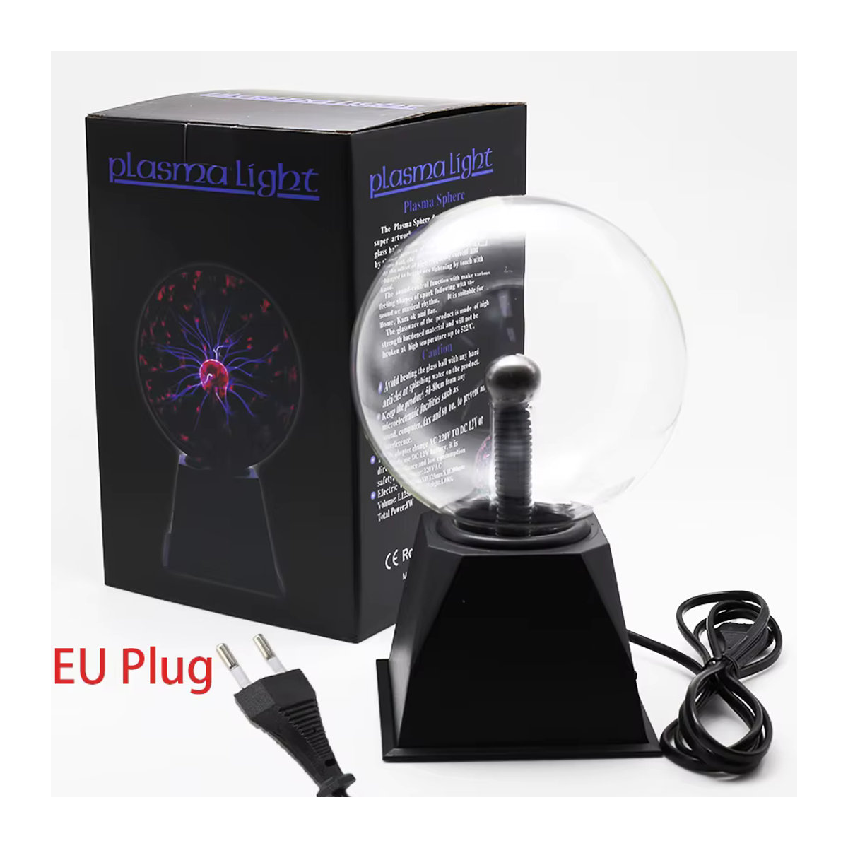 PARKSON Plasma Ball Tischlampe aus Glas in Bunt, Modernes Nachtlicht für Kinder und Party-Dekoration - Bild 4