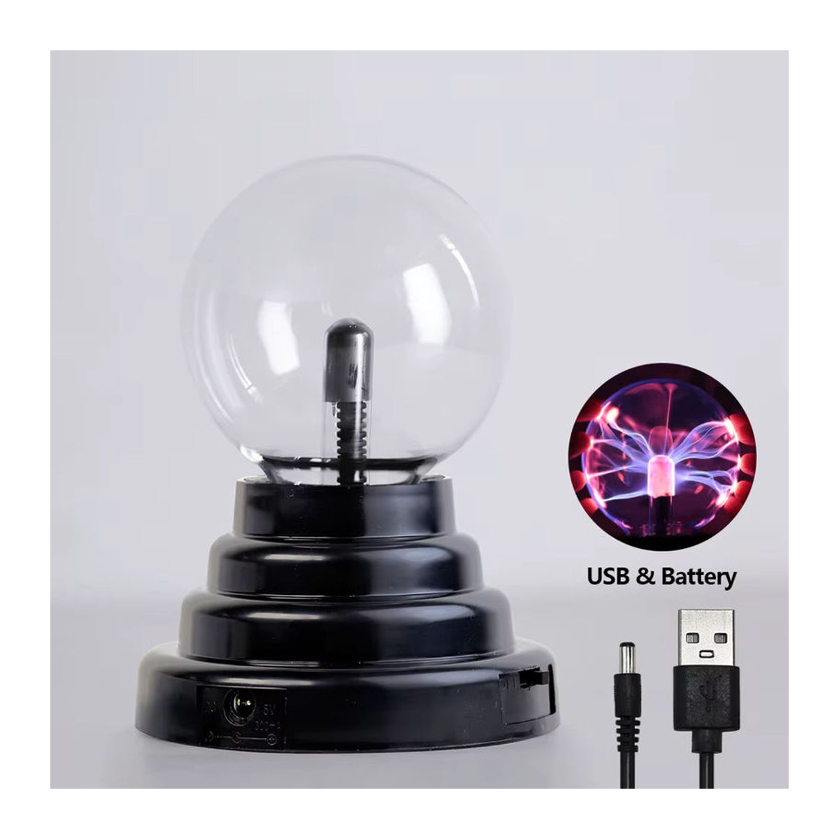 PARKSON Plasma Kugel Tischlampe 3 Zoll Bunt als magisches Nachtlicht und atmosphärisches Geschenk - Bild 4