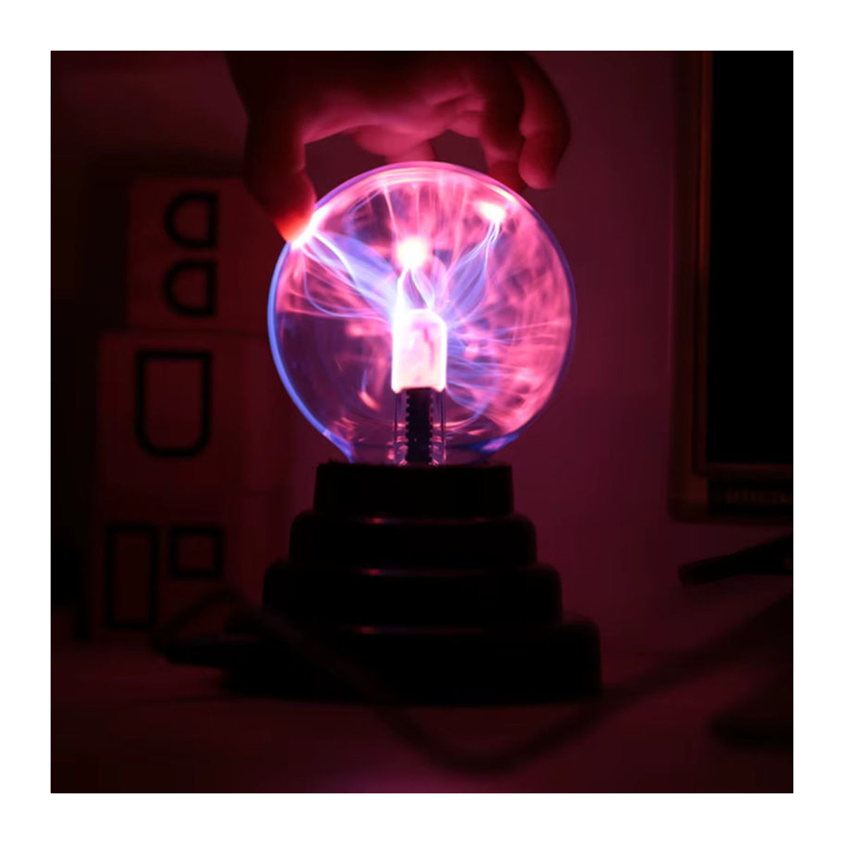 PARKSON Plasma Kugel Tischlampe 3 Zoll Bunt als magisches Nachtlicht und atmosphärisches Geschenk - Bild 6