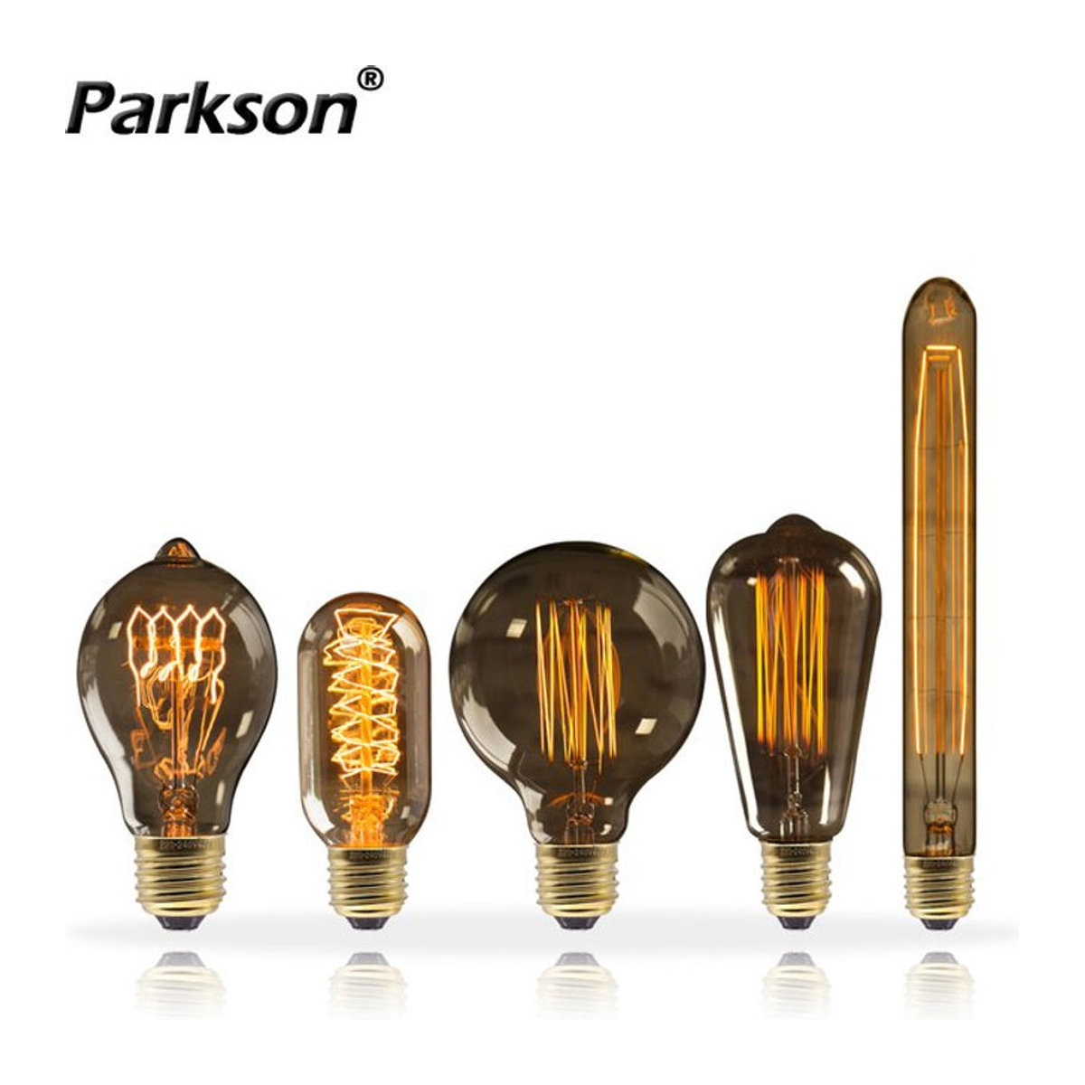 PARKSON Retro Edison LED Glühbirne E27 40W Vintage Filament Lampe aus Glas für Industrie und Loft Design - Bild 1
